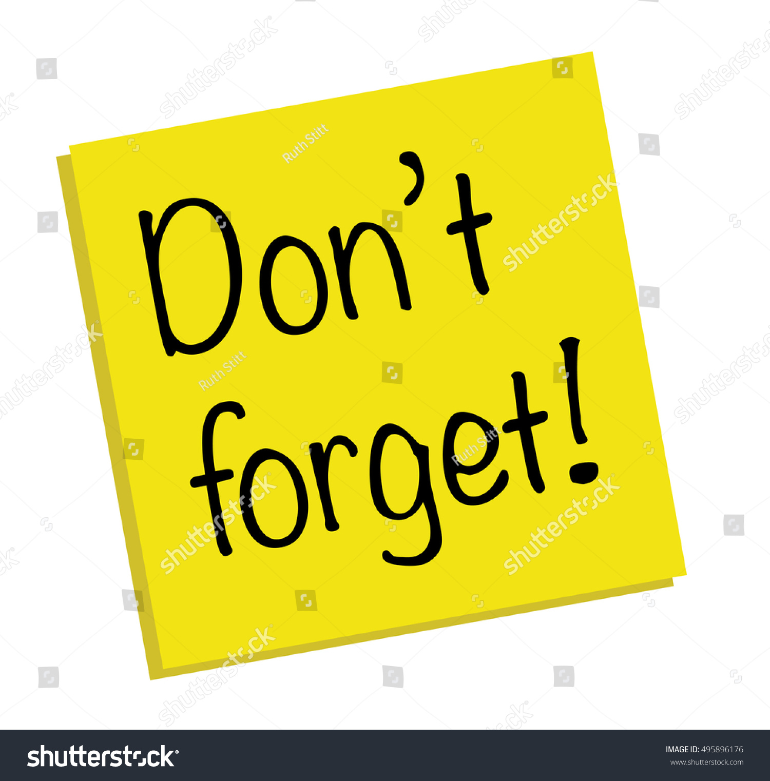 Dont Forget Stock Vector Royalty Free