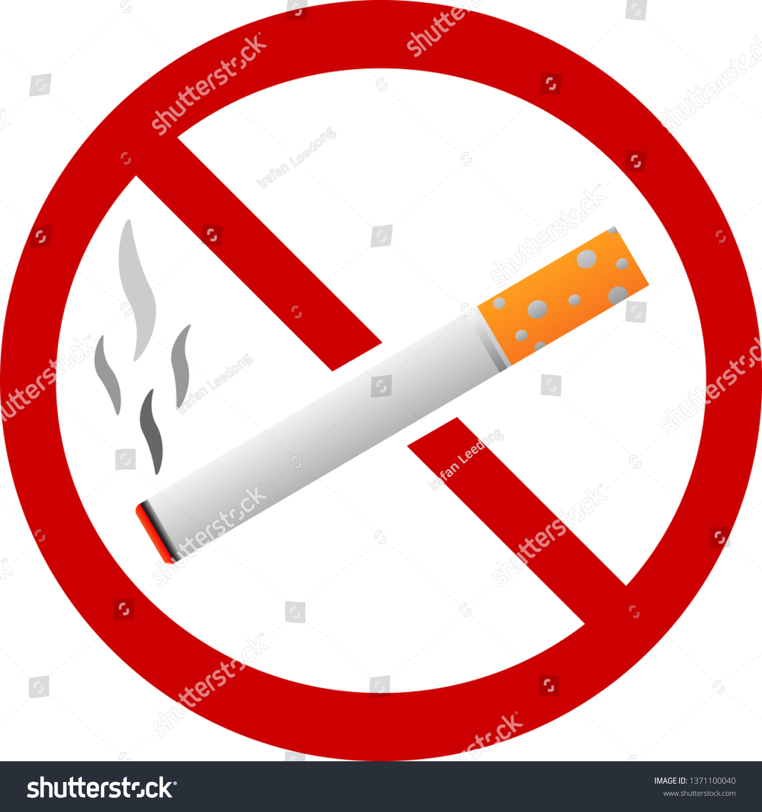 Dont Smoke Sign Vector Stock Vector (Royalty Free) 1371100040