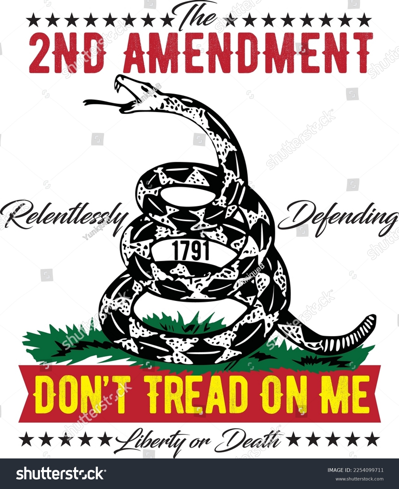 SVG of Don't thread on me 2nd Amendment T-shirt, print graphic. svg