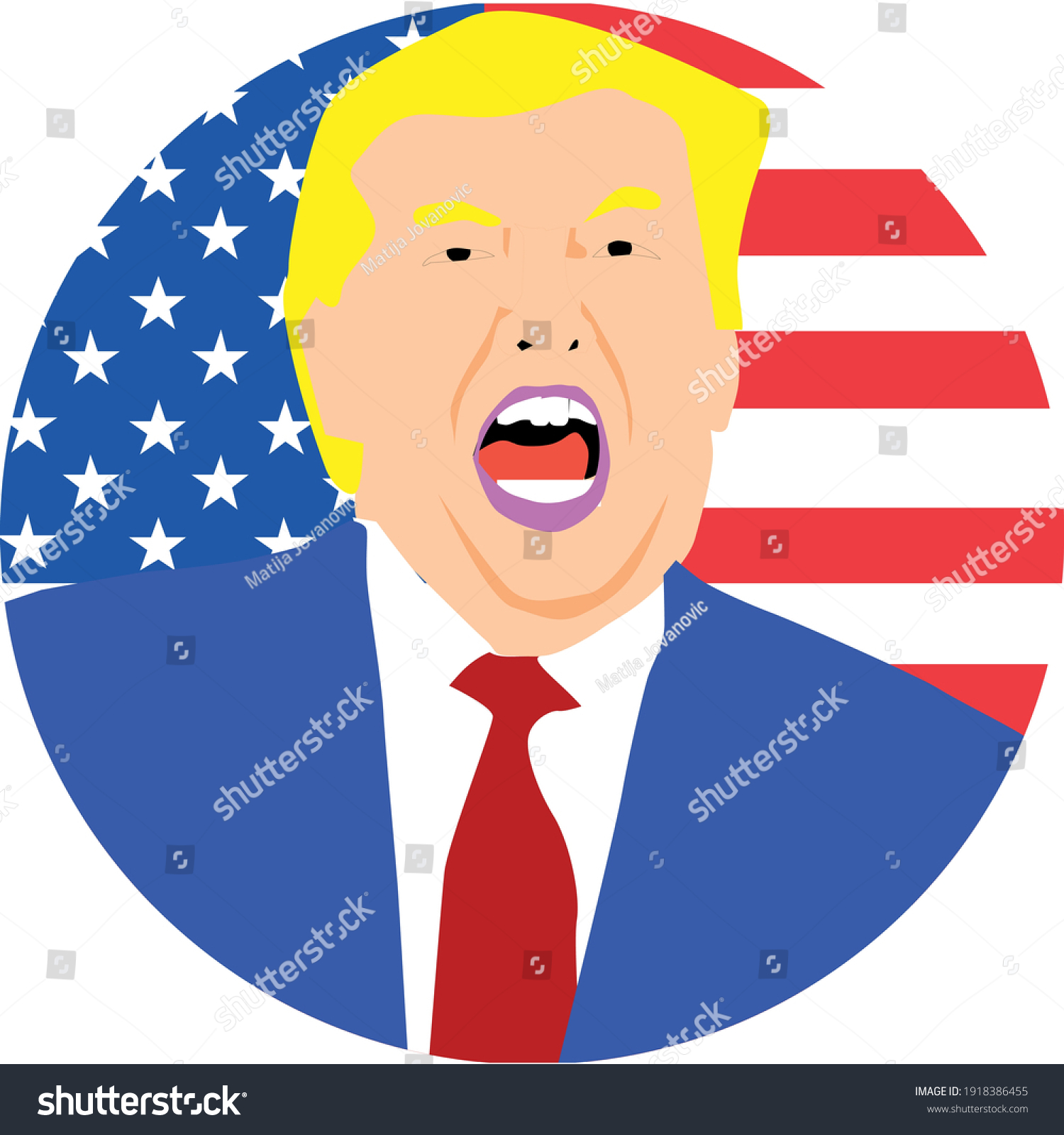 DONALD TRUMP HUGGING THE AMERICAN FLAG 16x20” PHOTO