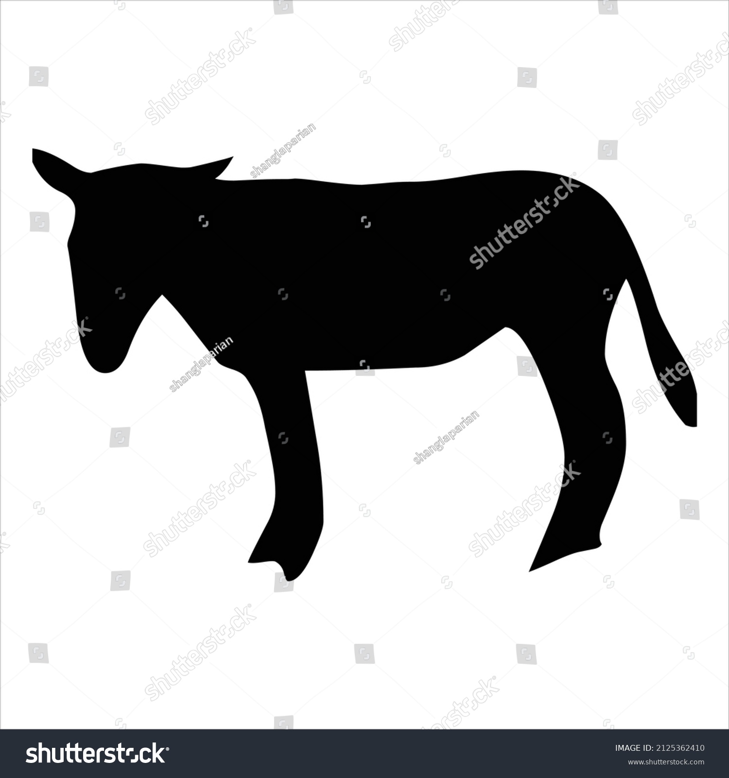 Donkey Vector Clipart Design Illustration Stock Vector (Royalty Free ...