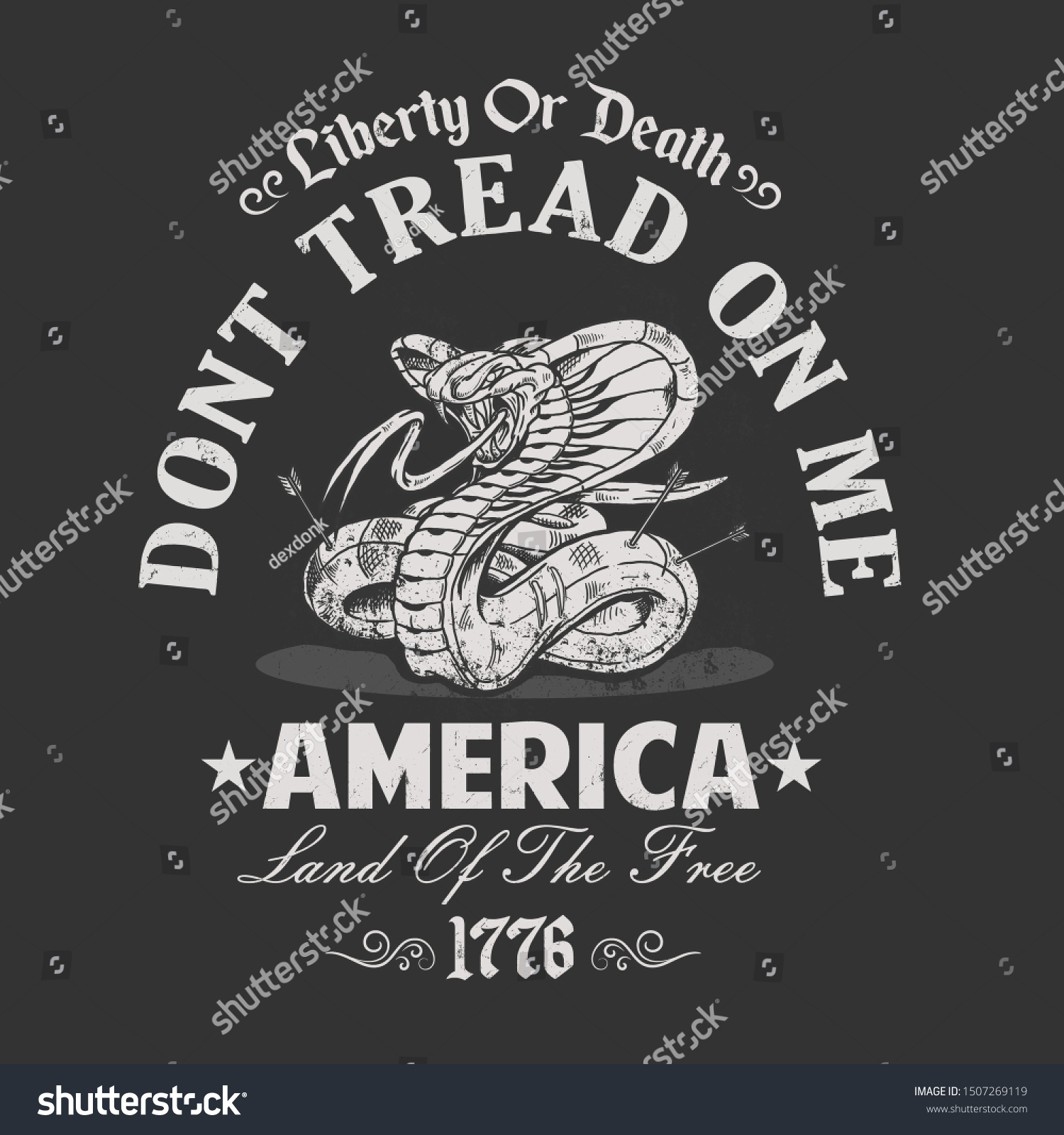 SVG of dont tread me, american independence day illustration vector svg
