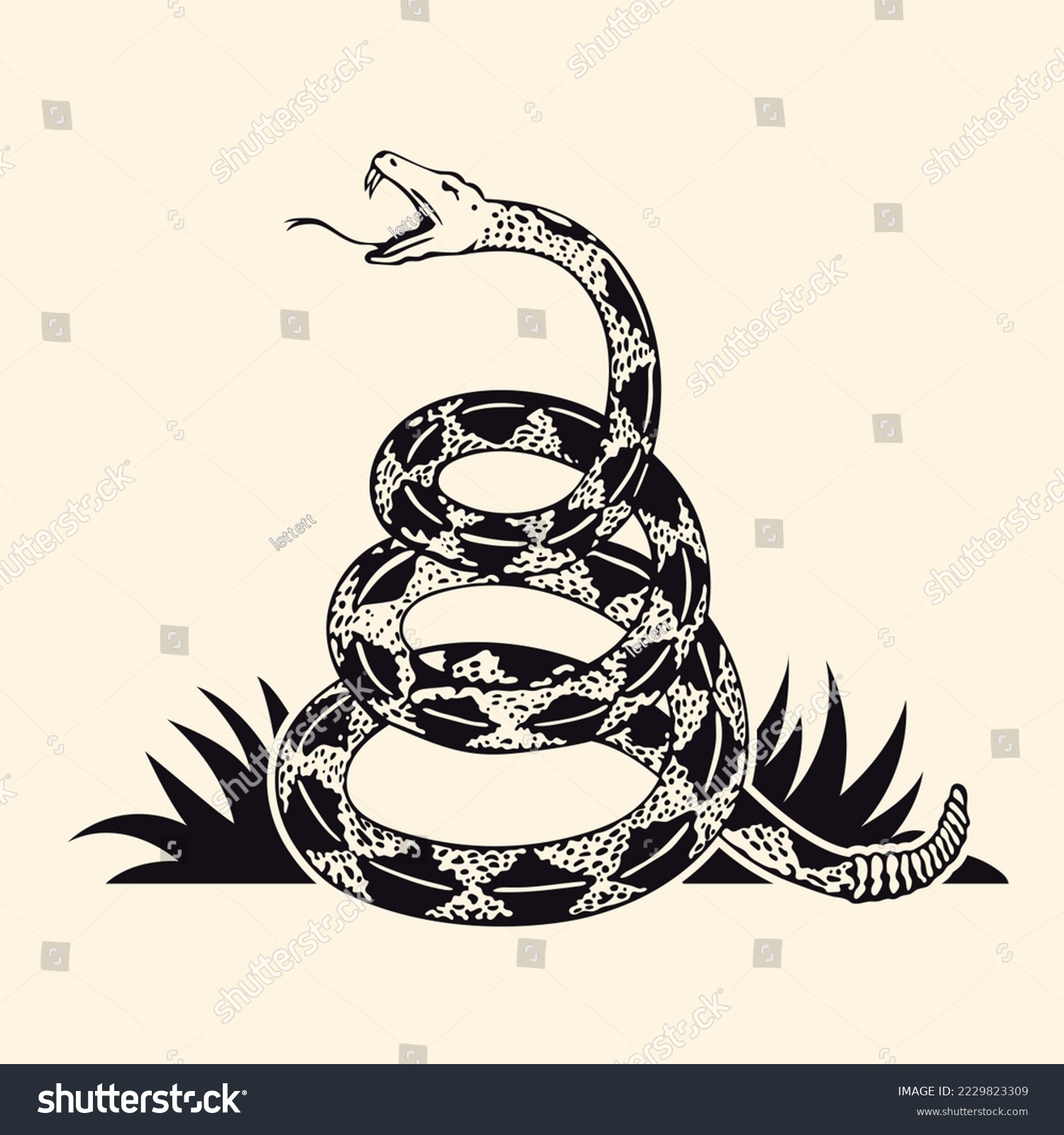 SVG of Dont tread on me. Gadsden Flag emblem. Rattlesnake symbol. svg