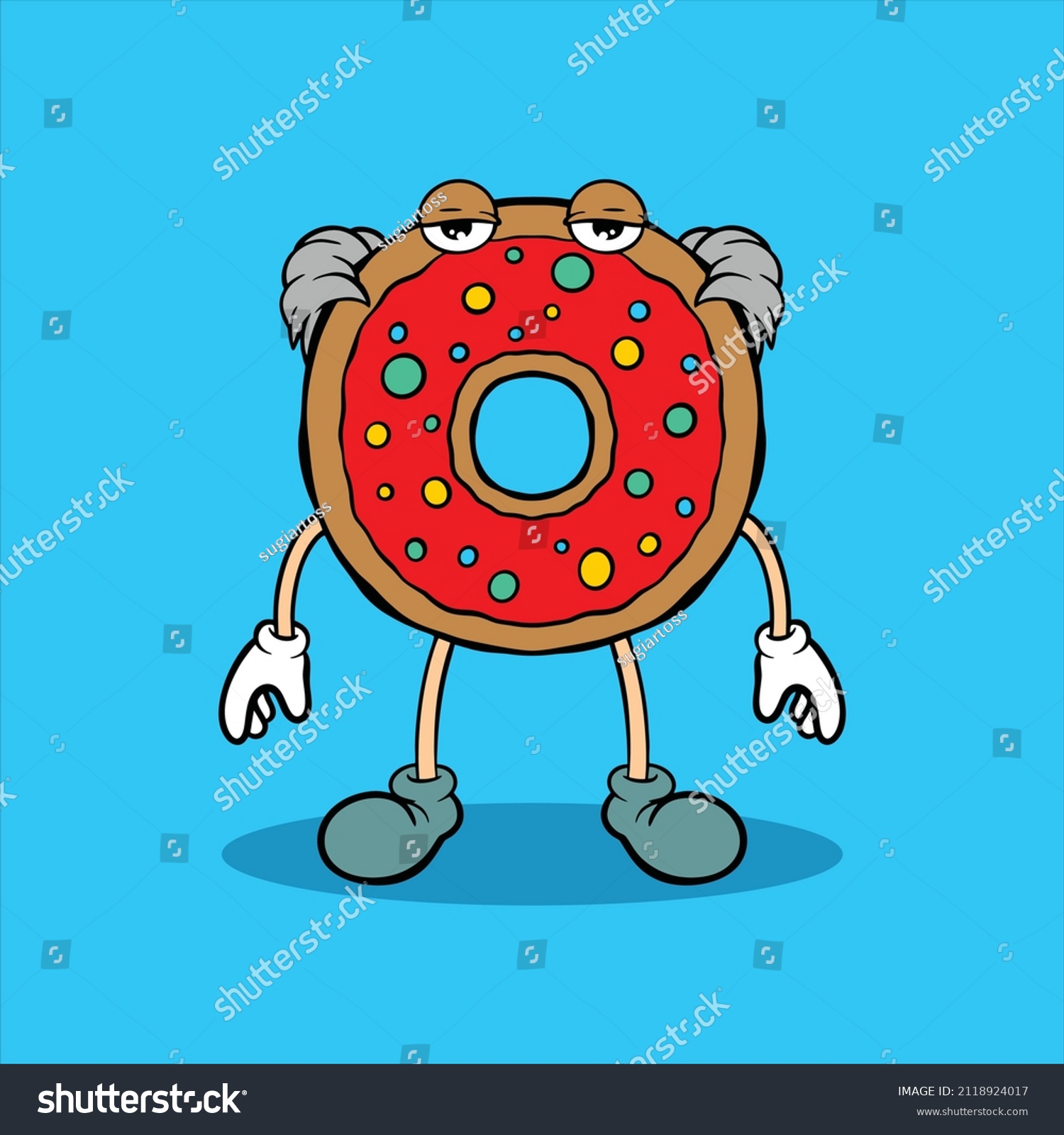 Donut Cartoon Commercial Use Stock Vector (Royalty Free) 2118924017 ...