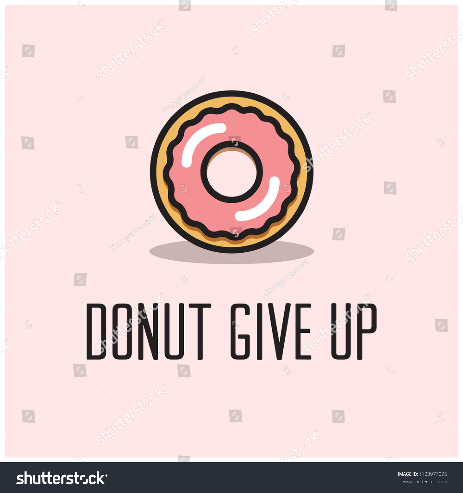 Donut Give Motivational Quote Poster Design Vector De Stock Libre De Regalías 1123977095 0797