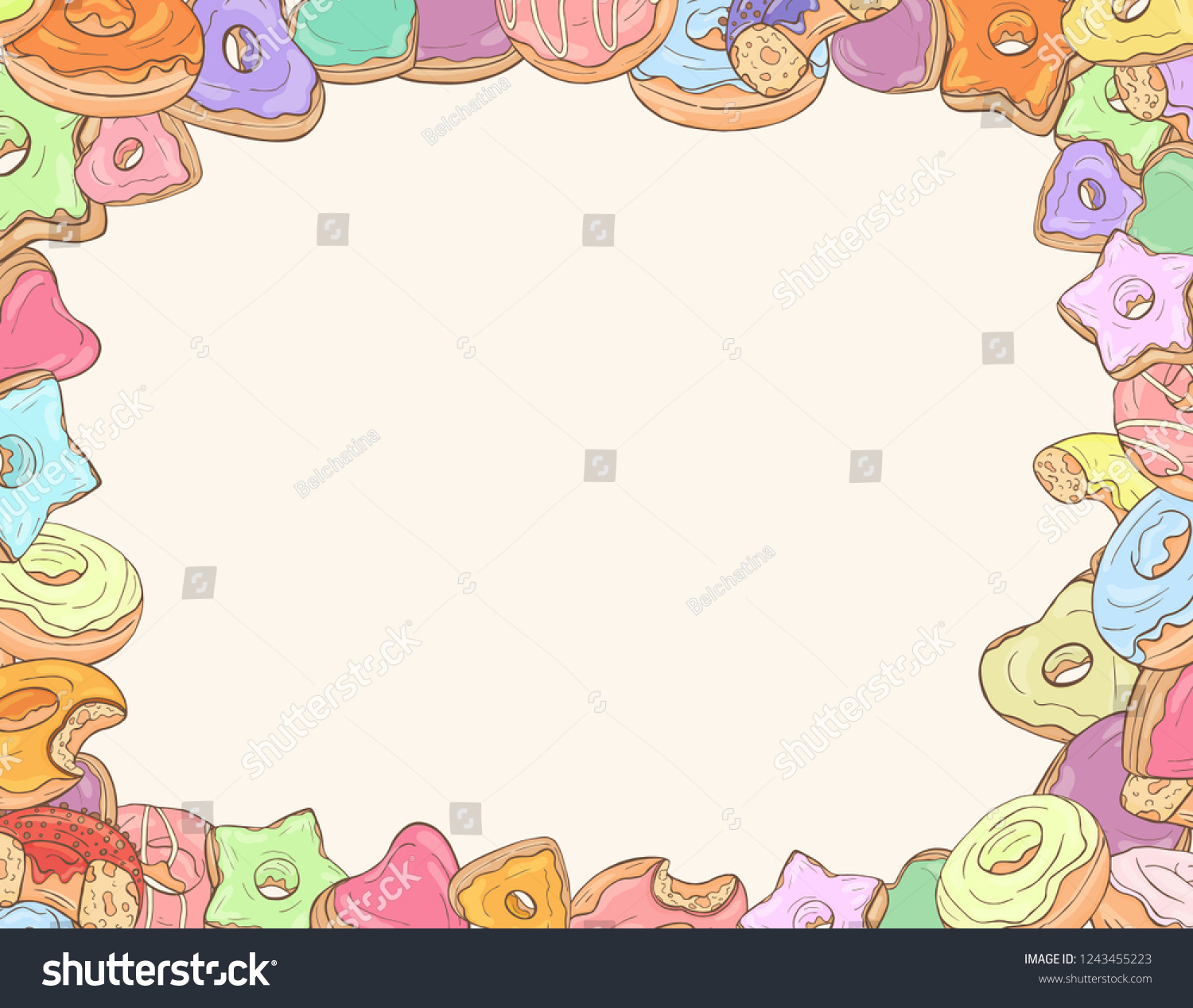 Donuts Vector Background Vector Illustration Stock Vector (Royalty Free ...