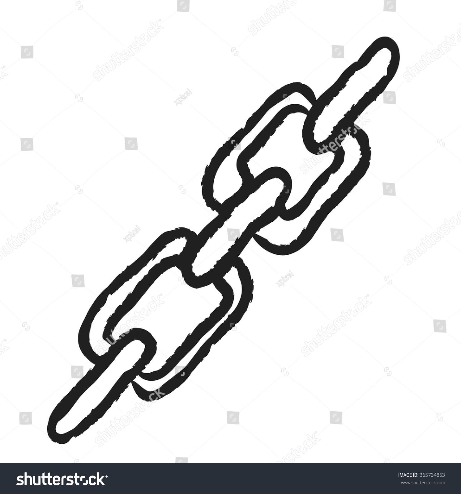 Doodle Chain Vector Illustration Icon Stock Vector 365734853 - Shutterstock