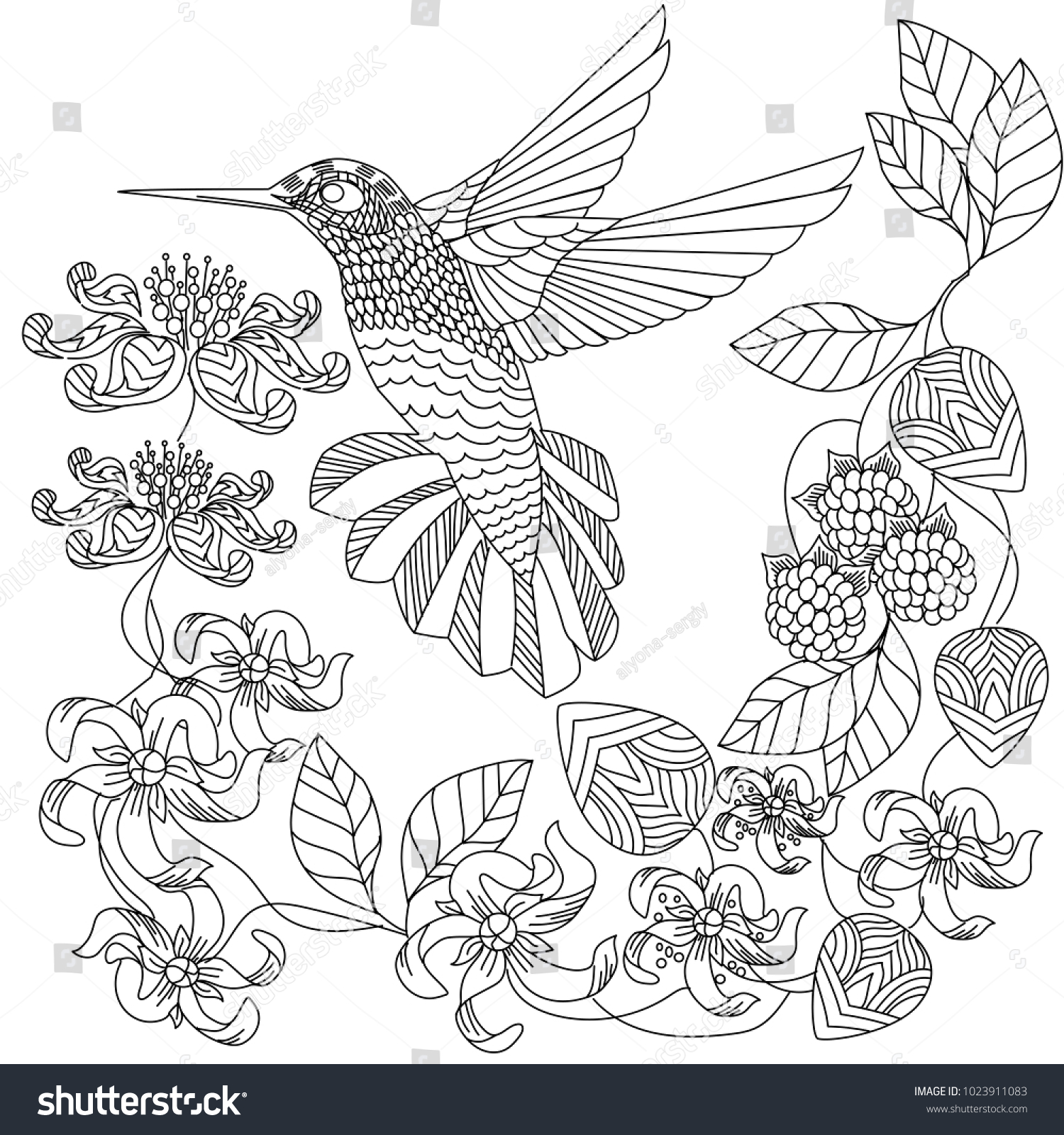 Doodle Drawing Art Therapy Coloring Page Stock Vector (Royalty Free ...