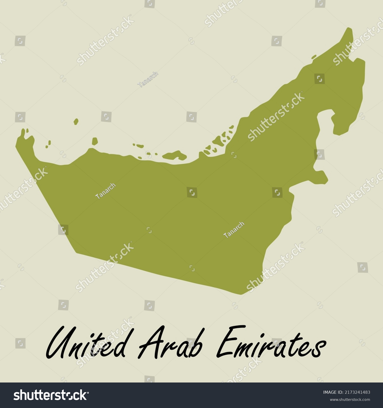 Doodle Freehand Drawing Uae Map Vector Stock Vector (Royalty Free ...