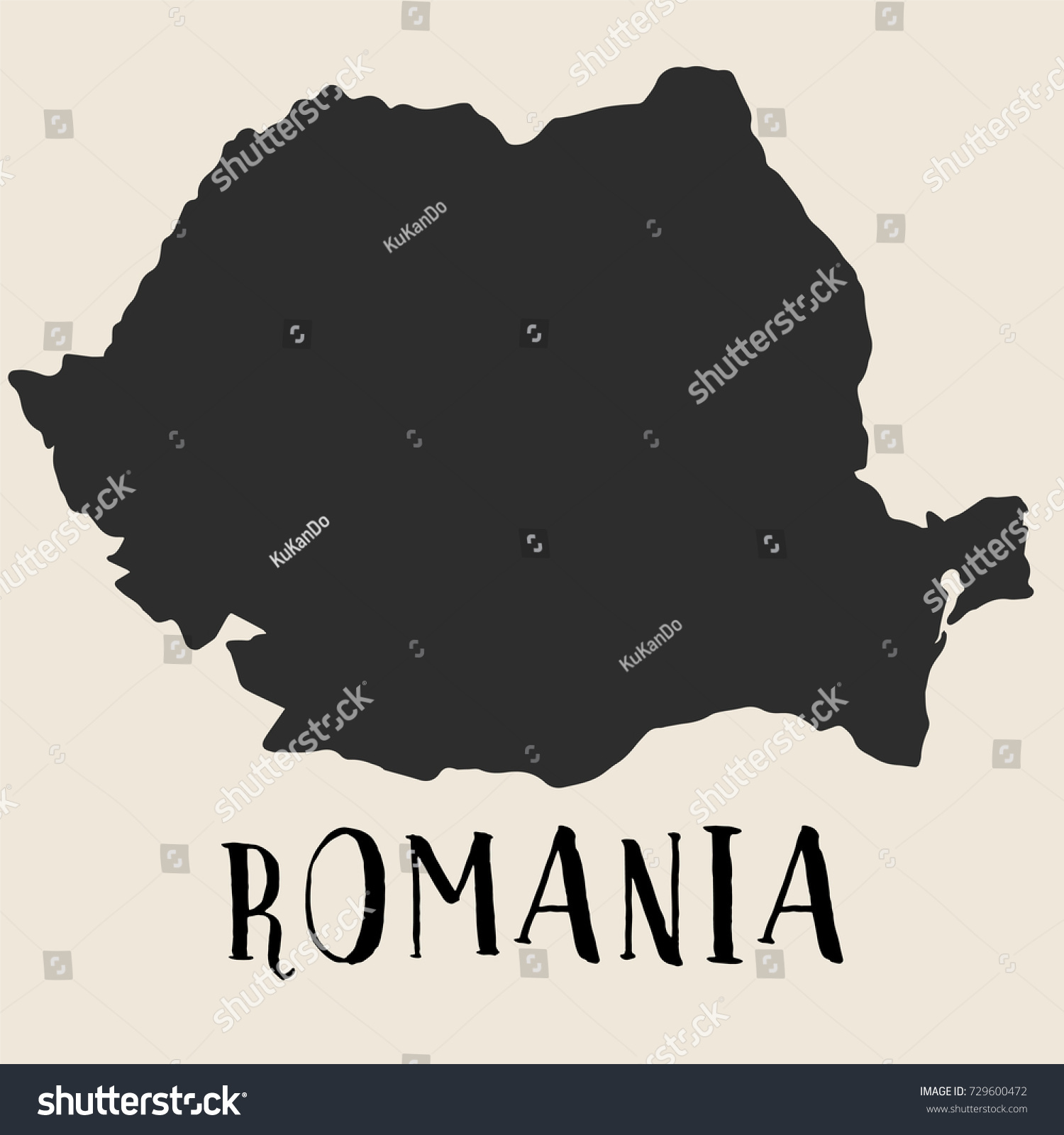 Doodle Freehand Map Sketch Romania Vector Stock Vector (Royalty Free ...