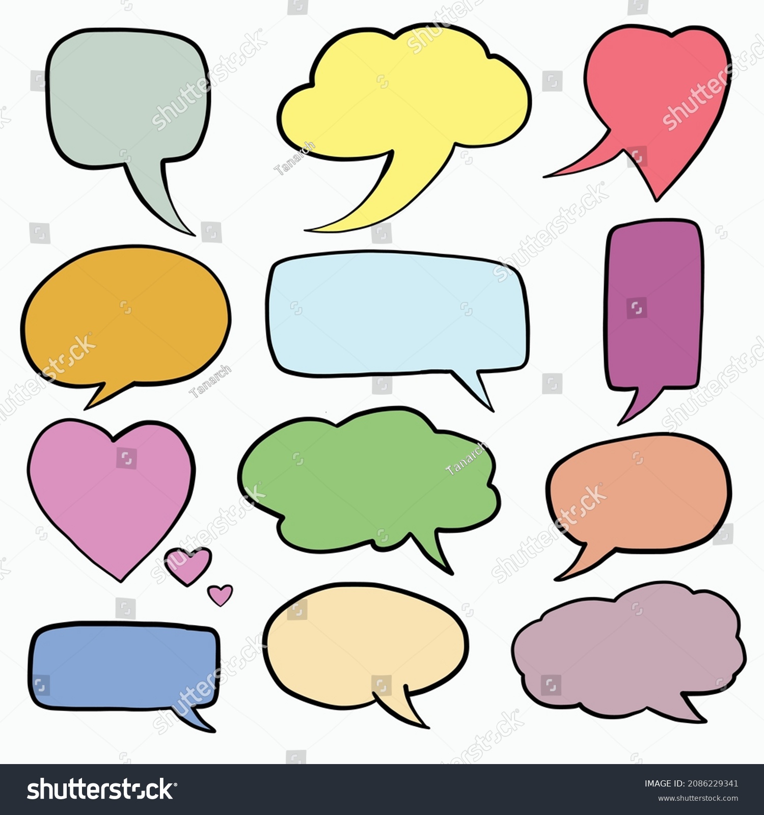 Doodle Freehand Sketch Drawing Word Balloon Stock Vector (Royalty Free ...