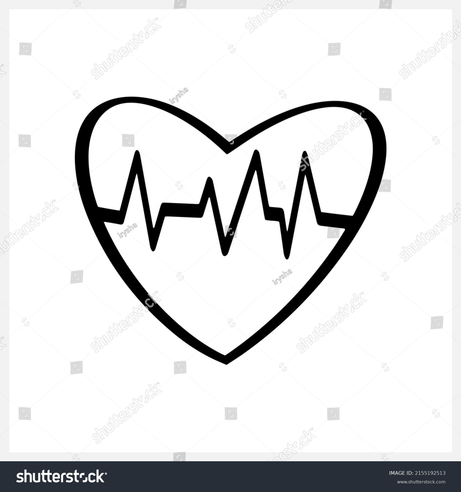 Doodle Heart Clipart Isolated Valentines Day Stock Vector (Royalty Free ...