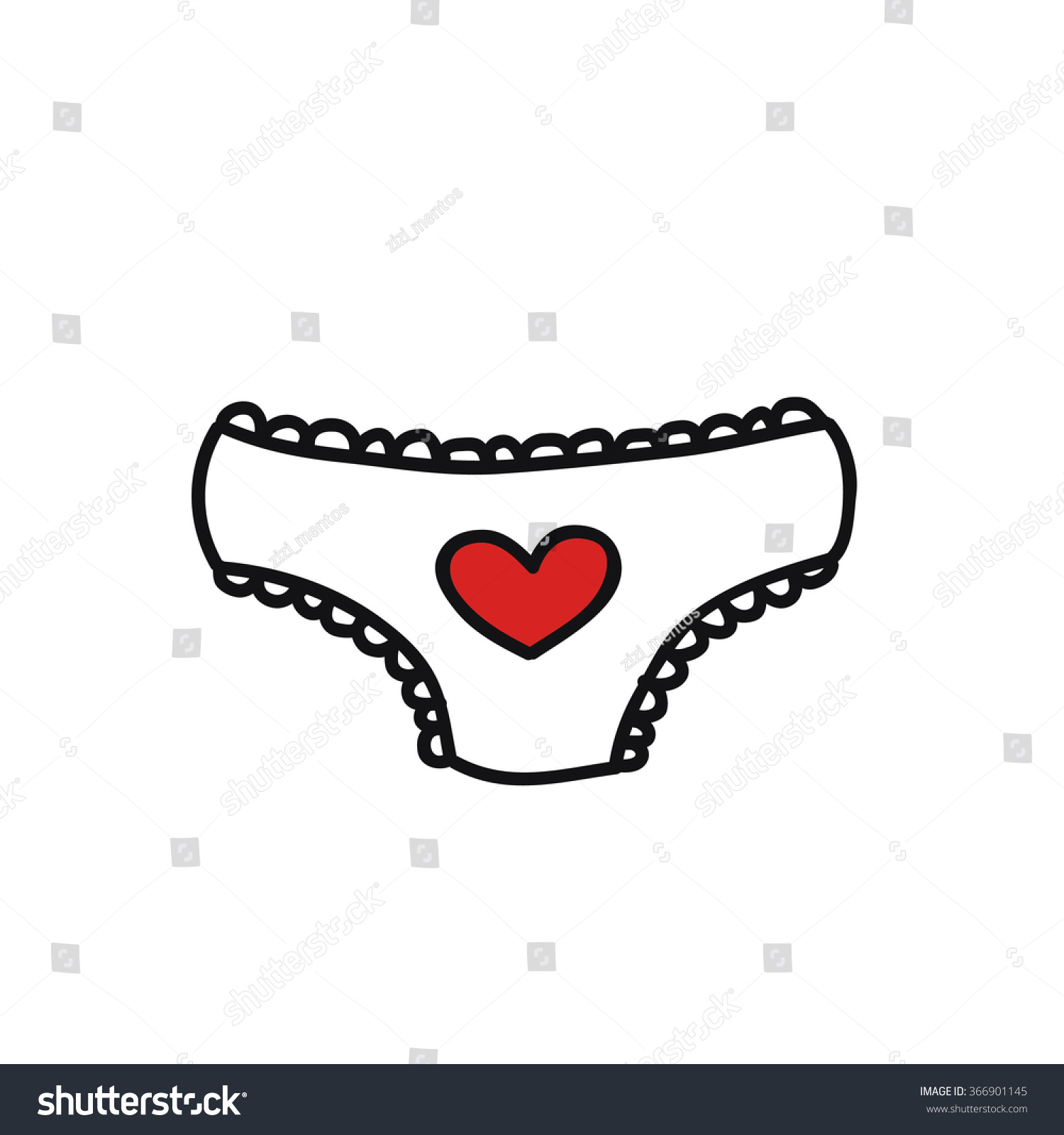 Doodle Icon. Panties. Vector Illustration - 366901145 : Shutterstock