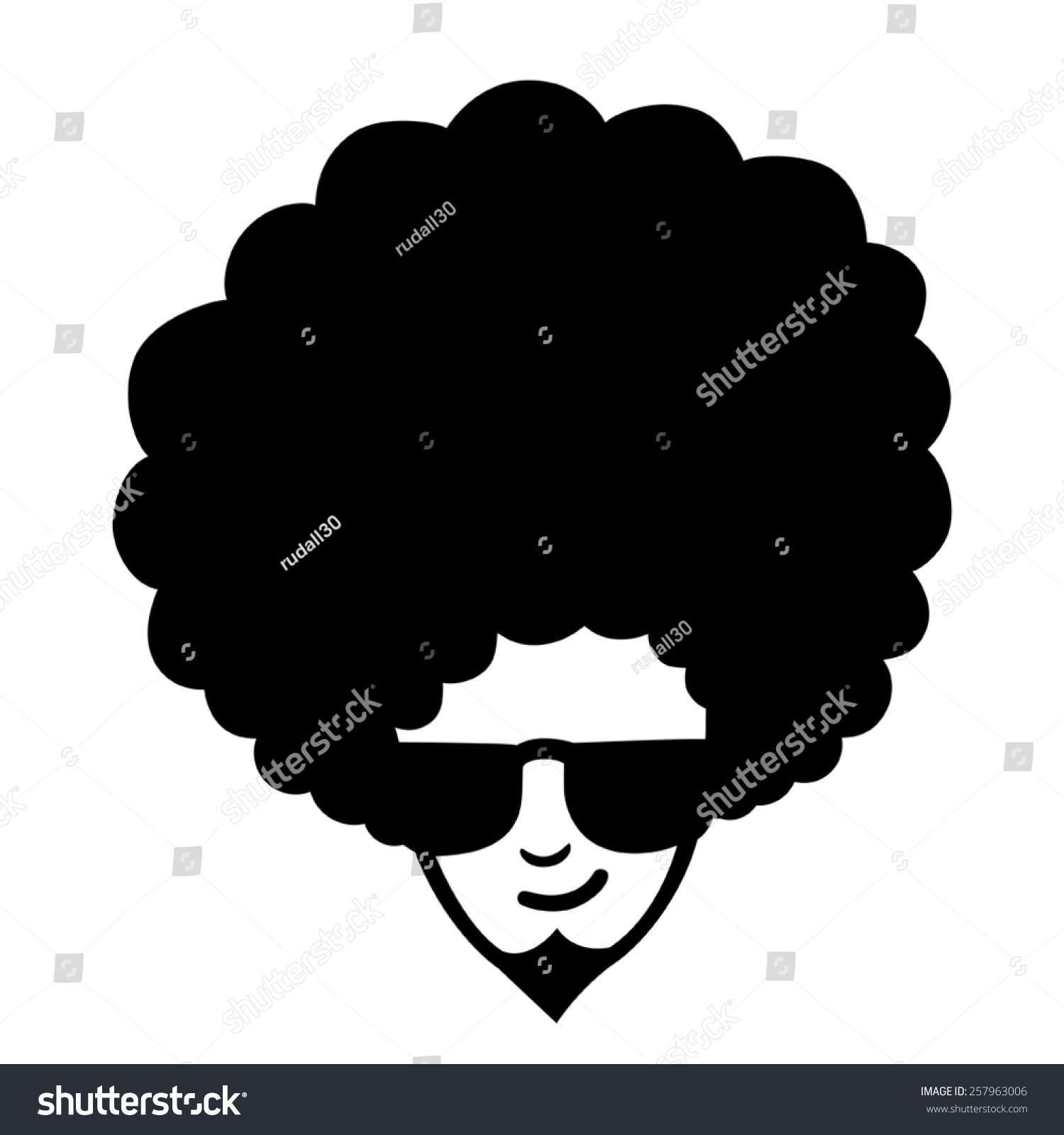 SVG of Doodle illustration of man face with frizzy hair svg