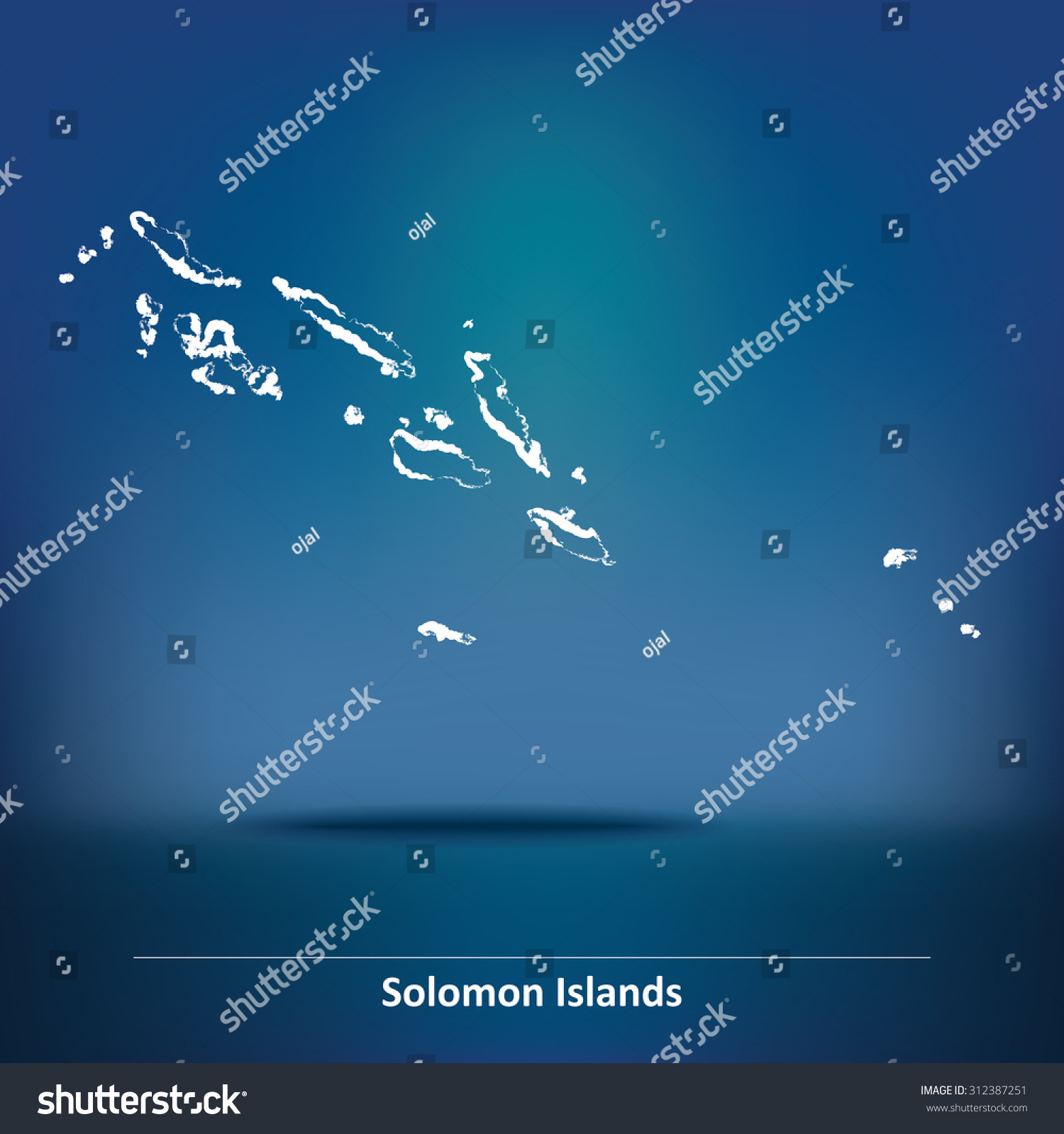 Doodle Map Solomon Islands Vector Illustration Stock Vector (Royalty ...