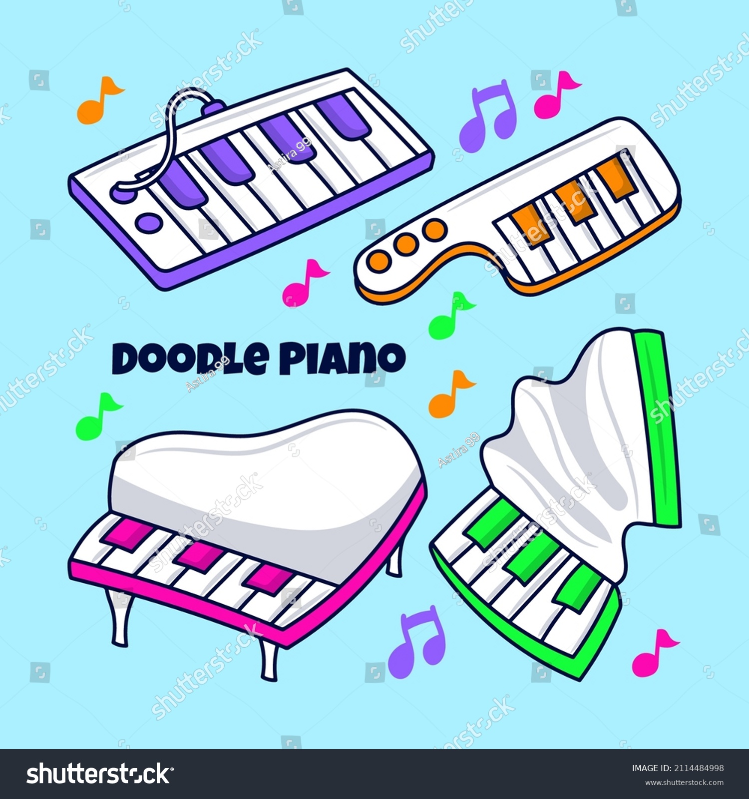 ピアノ イラスト かわいい 鍵盤 Stock Vectors Images Vector Art Shutterstock