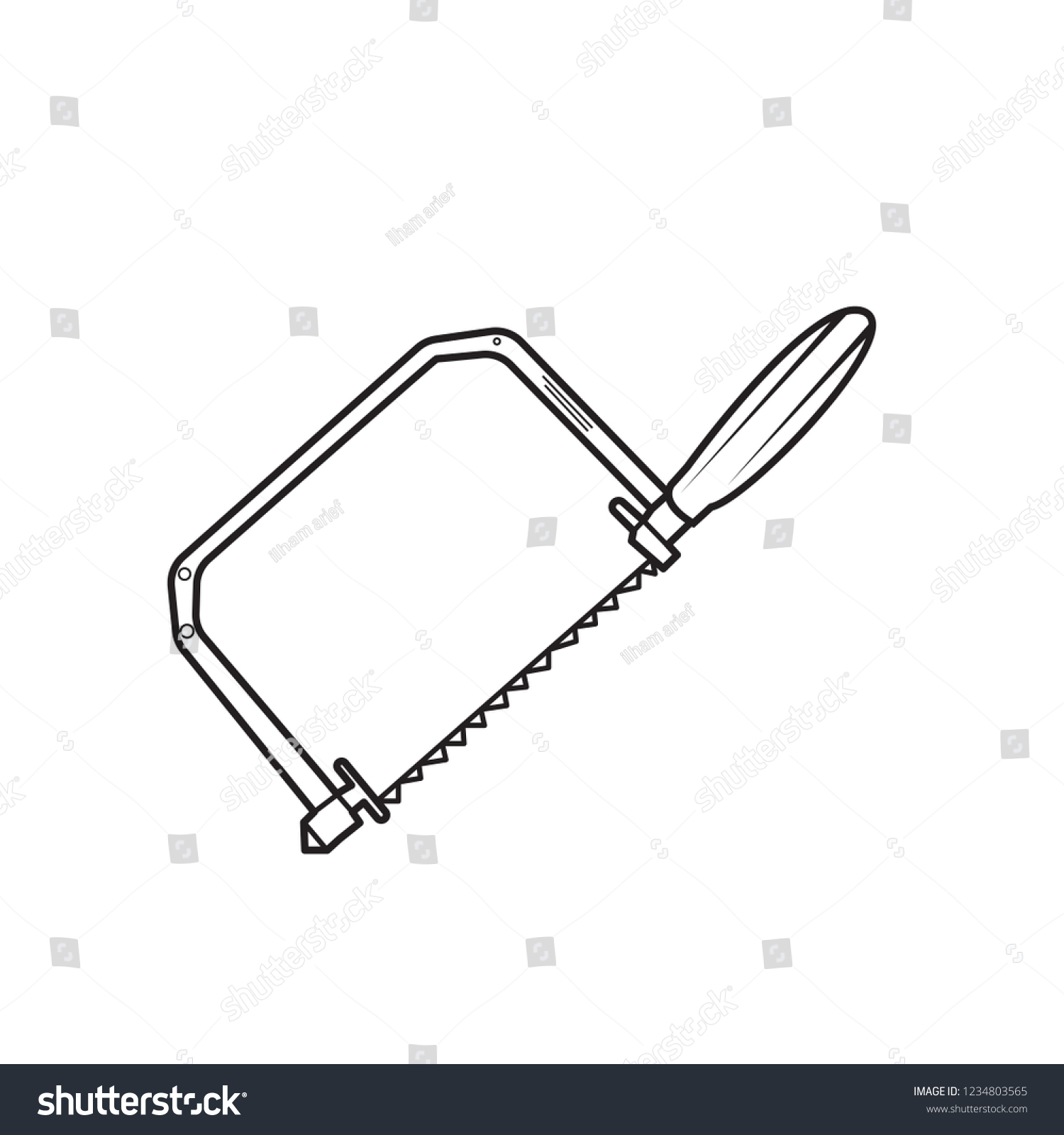 black and white saw tool clip art preview