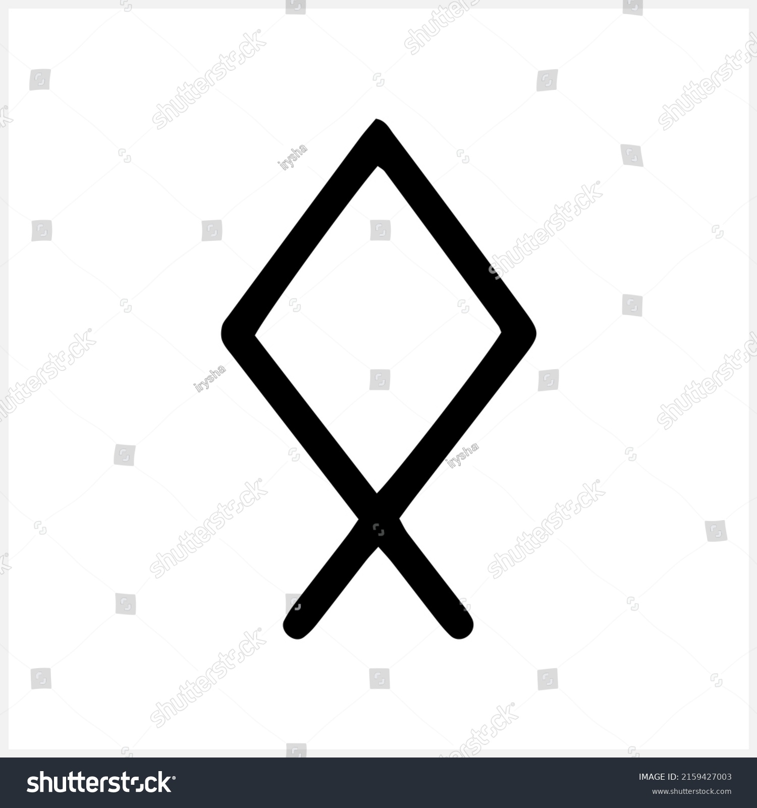 Doodle Rune Gebo Clipart Sketch Icon Stock Vector (Royalty Free ...