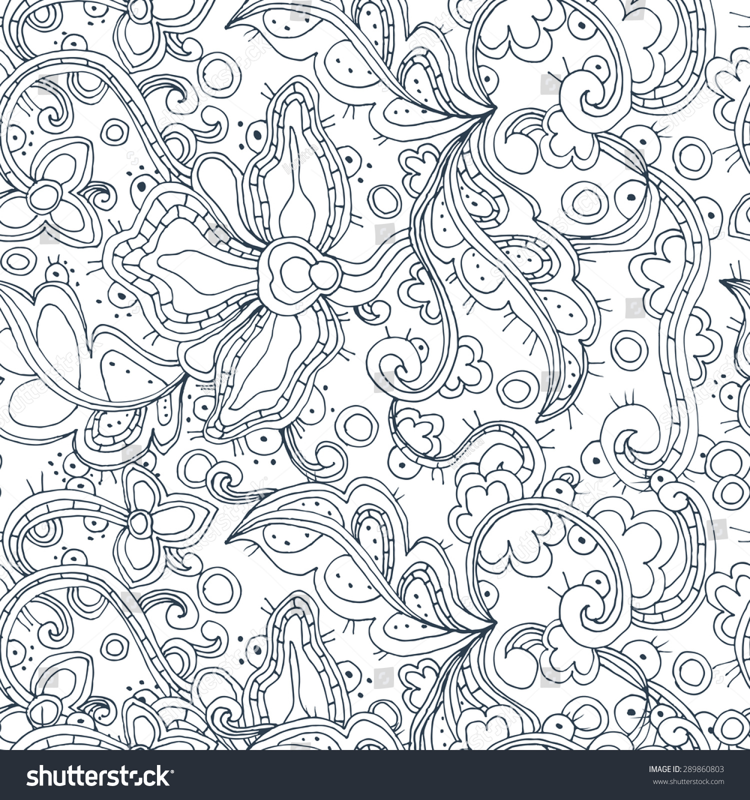 Doodle Seamless Pattern Can Be Used Stock Vector 289860803 - Shutterstock