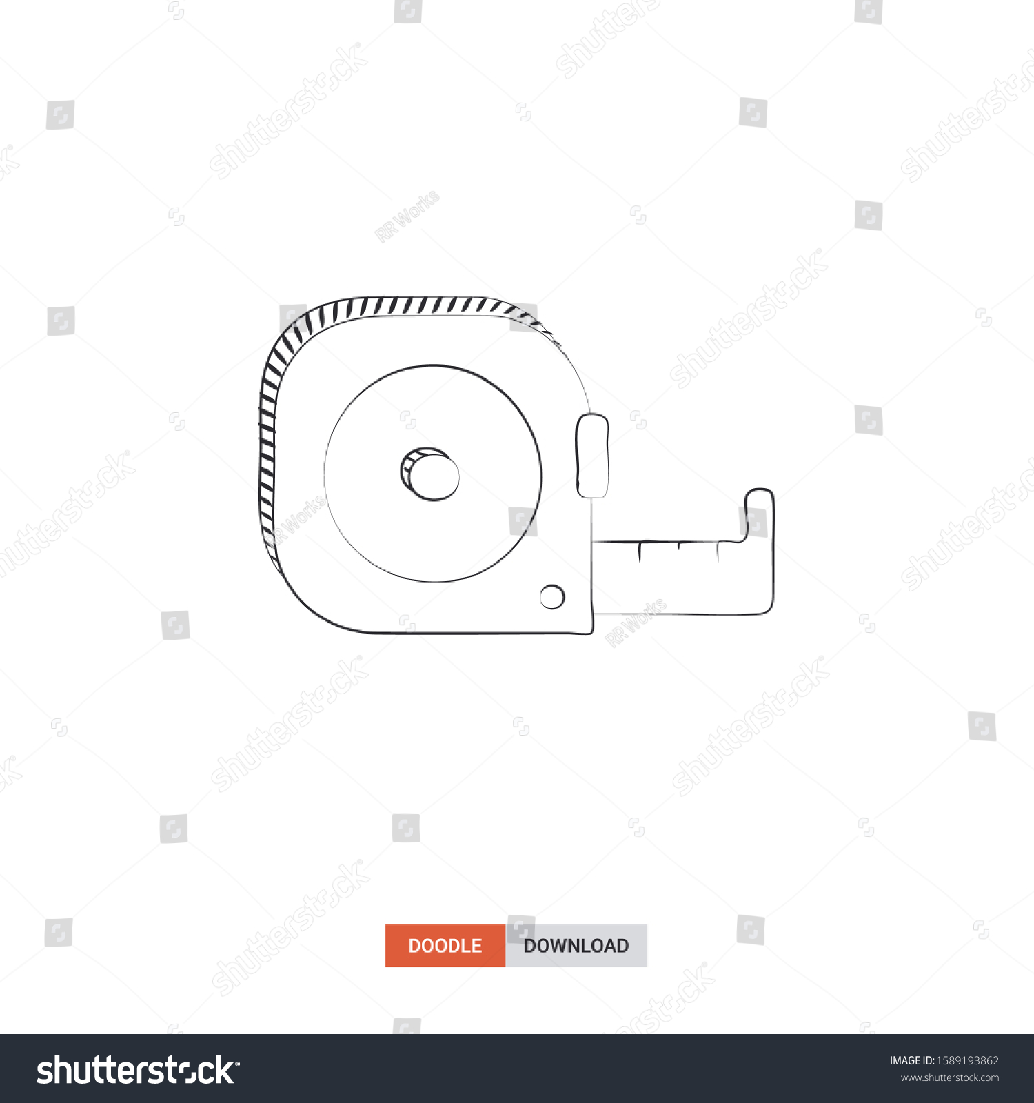 Doodle Sketch Tape Measure Concept On Stock Vector (Royalty Free