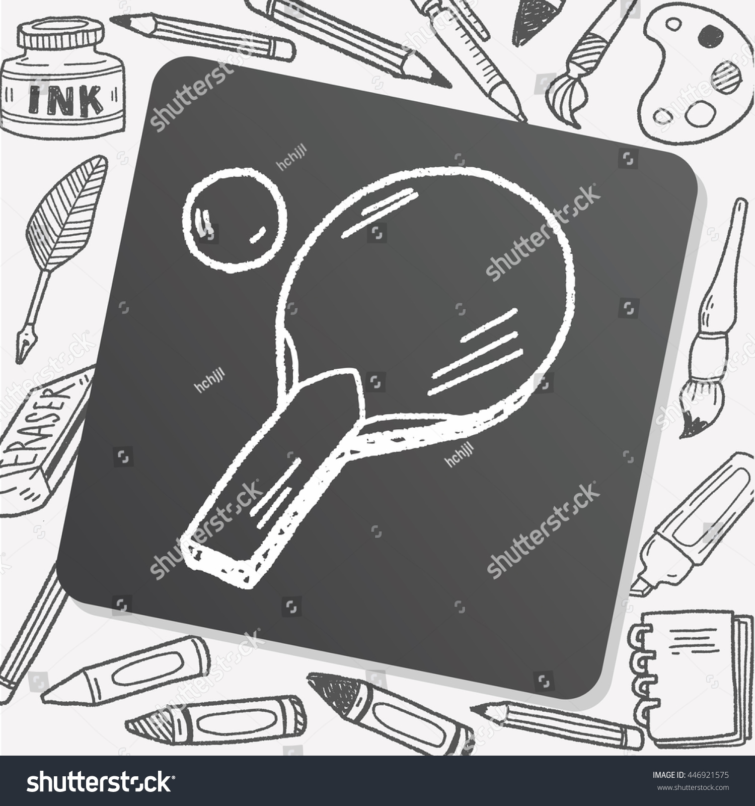 Doodle Table Tennis Stock Vector (Royalty Free) 446921575