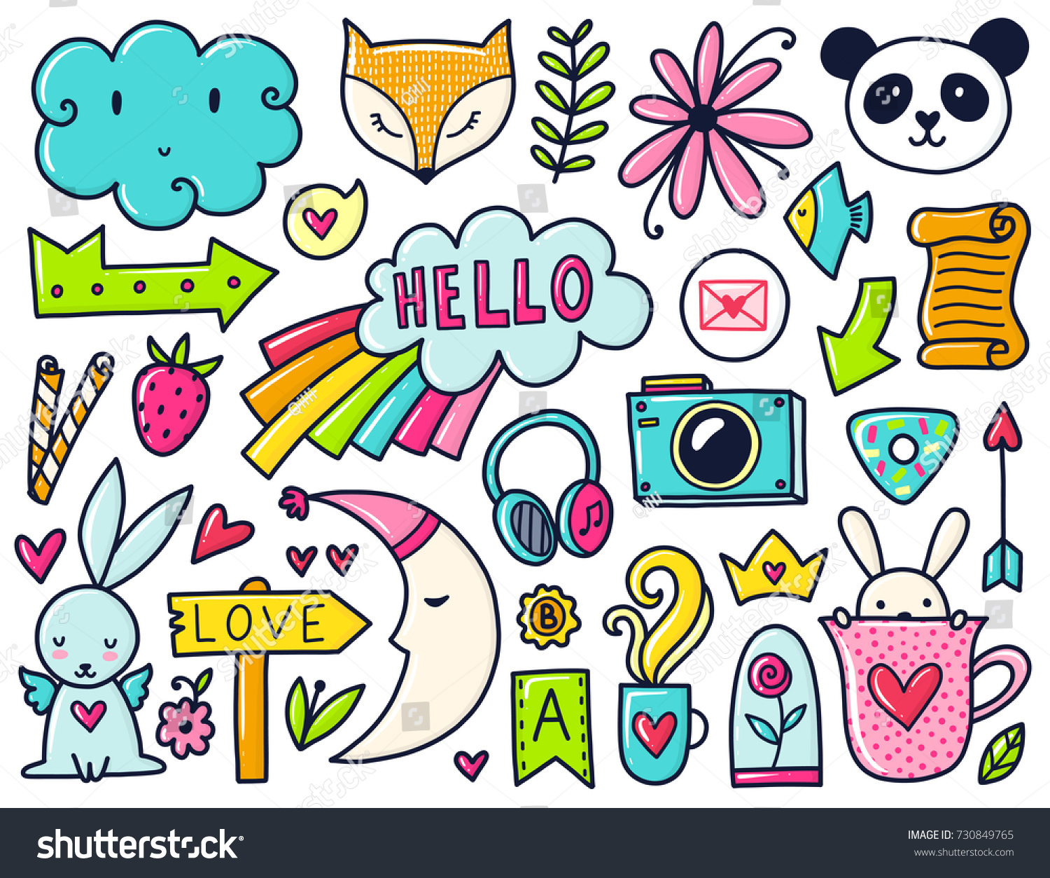 vetor stock de doodles