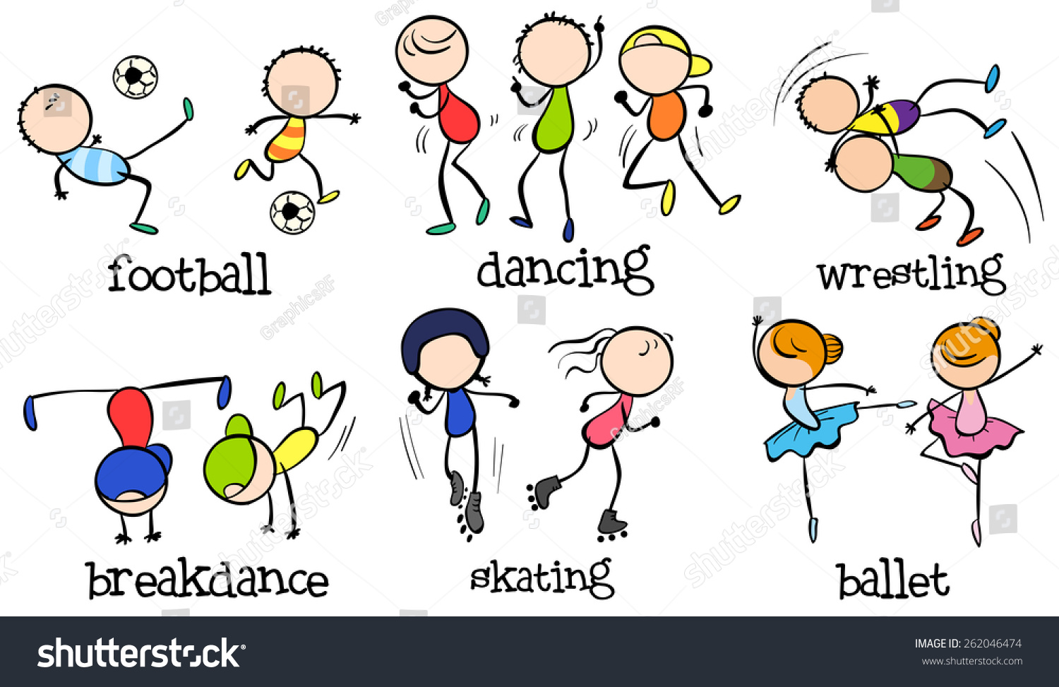 Doodles Different Kind Of Sports Stock Vector Illustration 262046474 ...