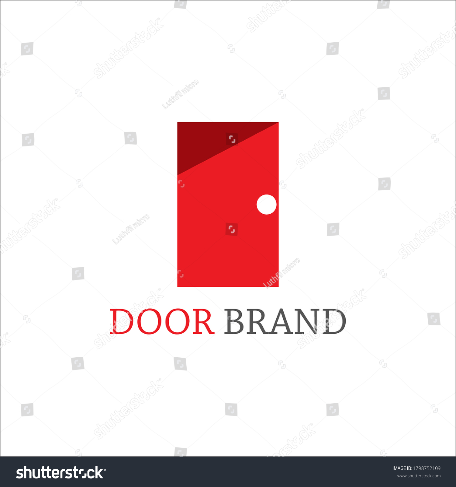 Door Brand Logo Vector Template Stock Vector (Royalty Free) 1798752109