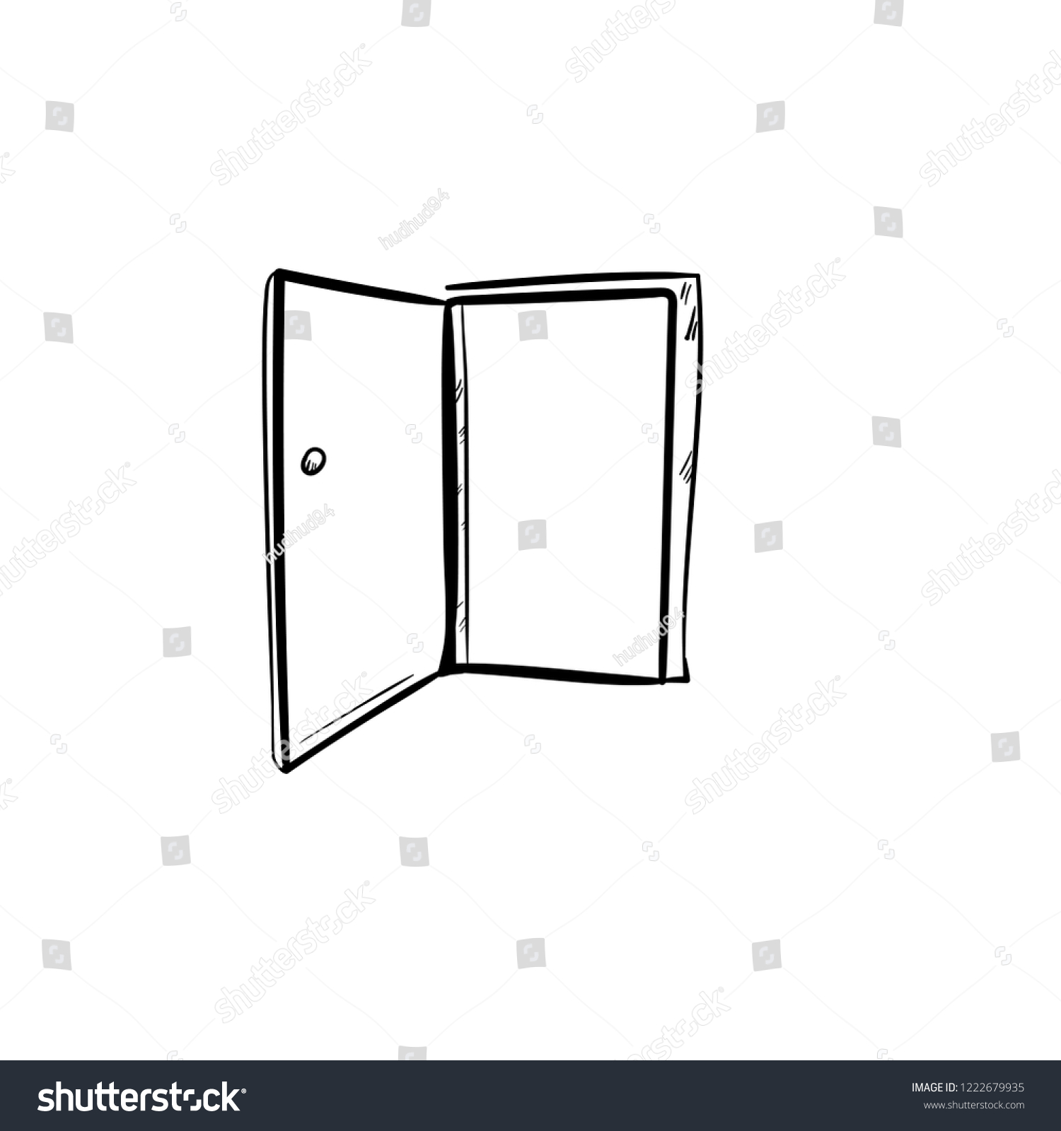 Door Doodle Icon Vector Stock Vector (Royalty Free) 1222679935