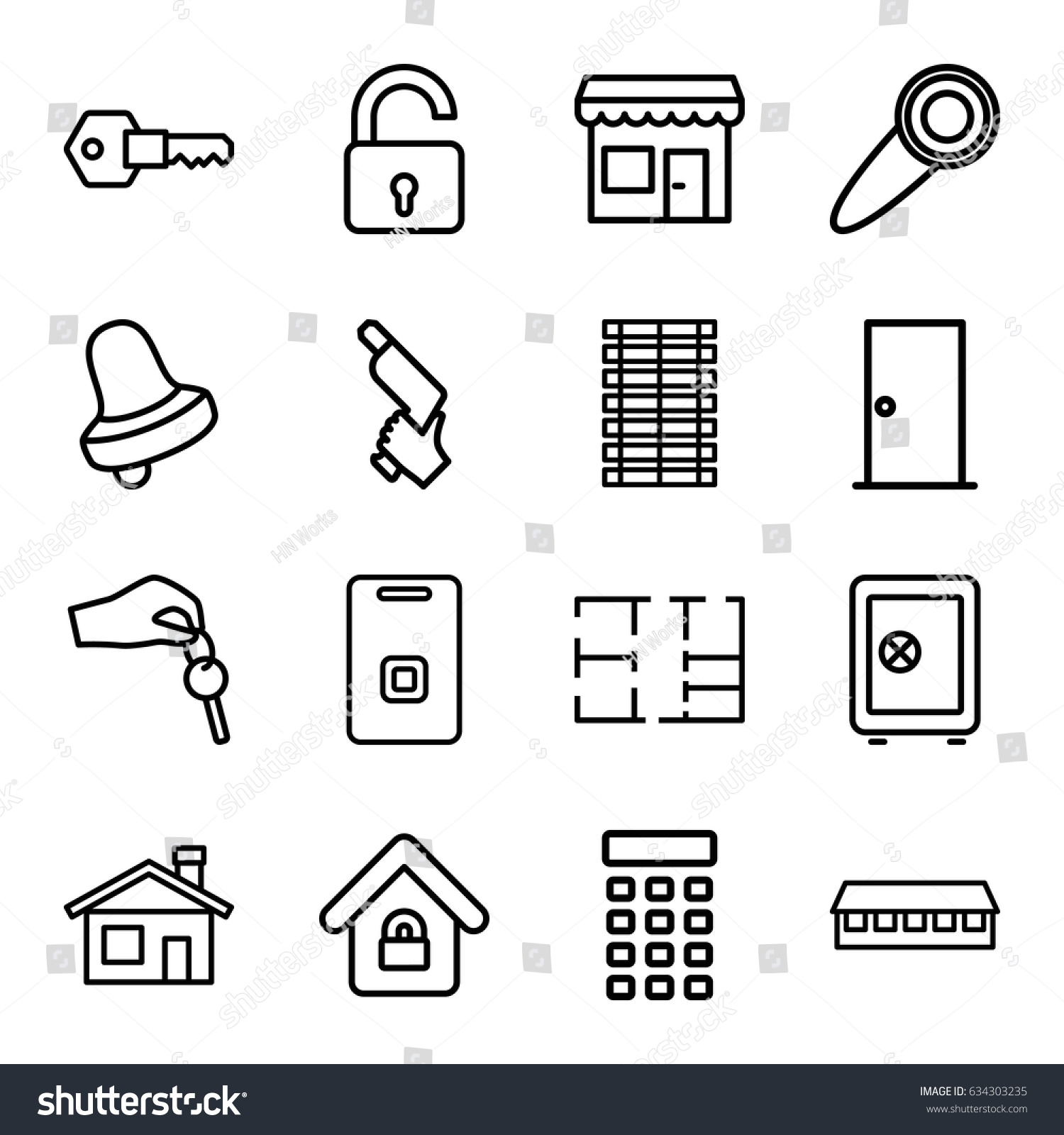 House Key Outline House Key Outline