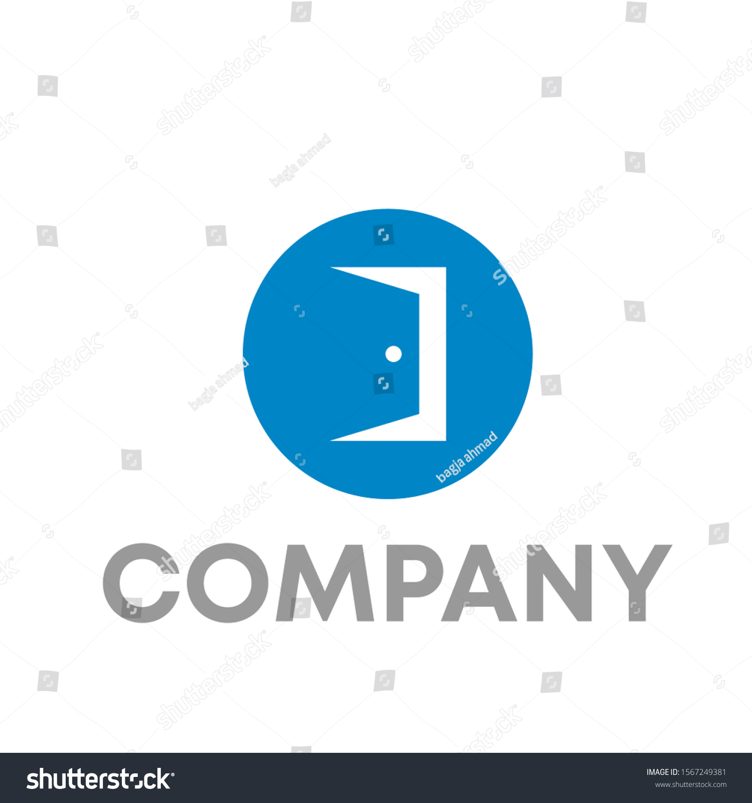 Door Logo Vector Design Template Sign Stock Vector (Royalty Free