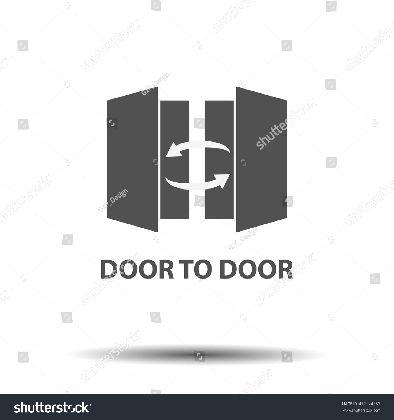 Door Door Logo Concept Icon Label Stock Vector Royalty Free