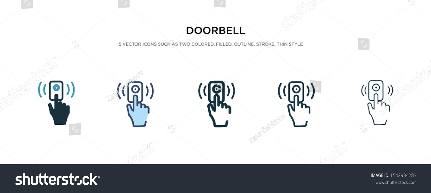 Doorbell Icon Different Style Vector Illustration Stock Vector Royalty Free