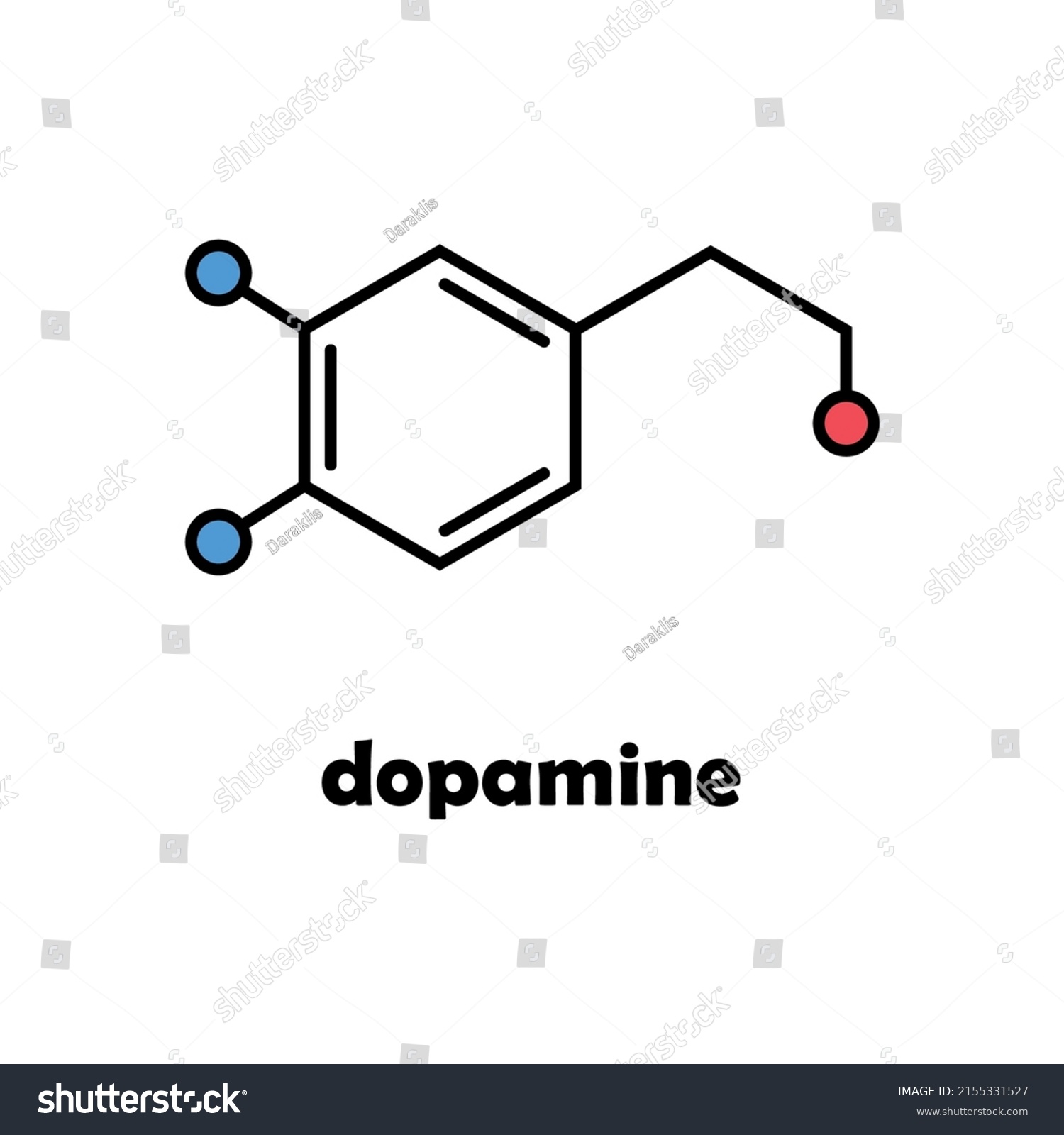 Dopamine Drawing Vector Art On White Stock Vector (Royalty Free