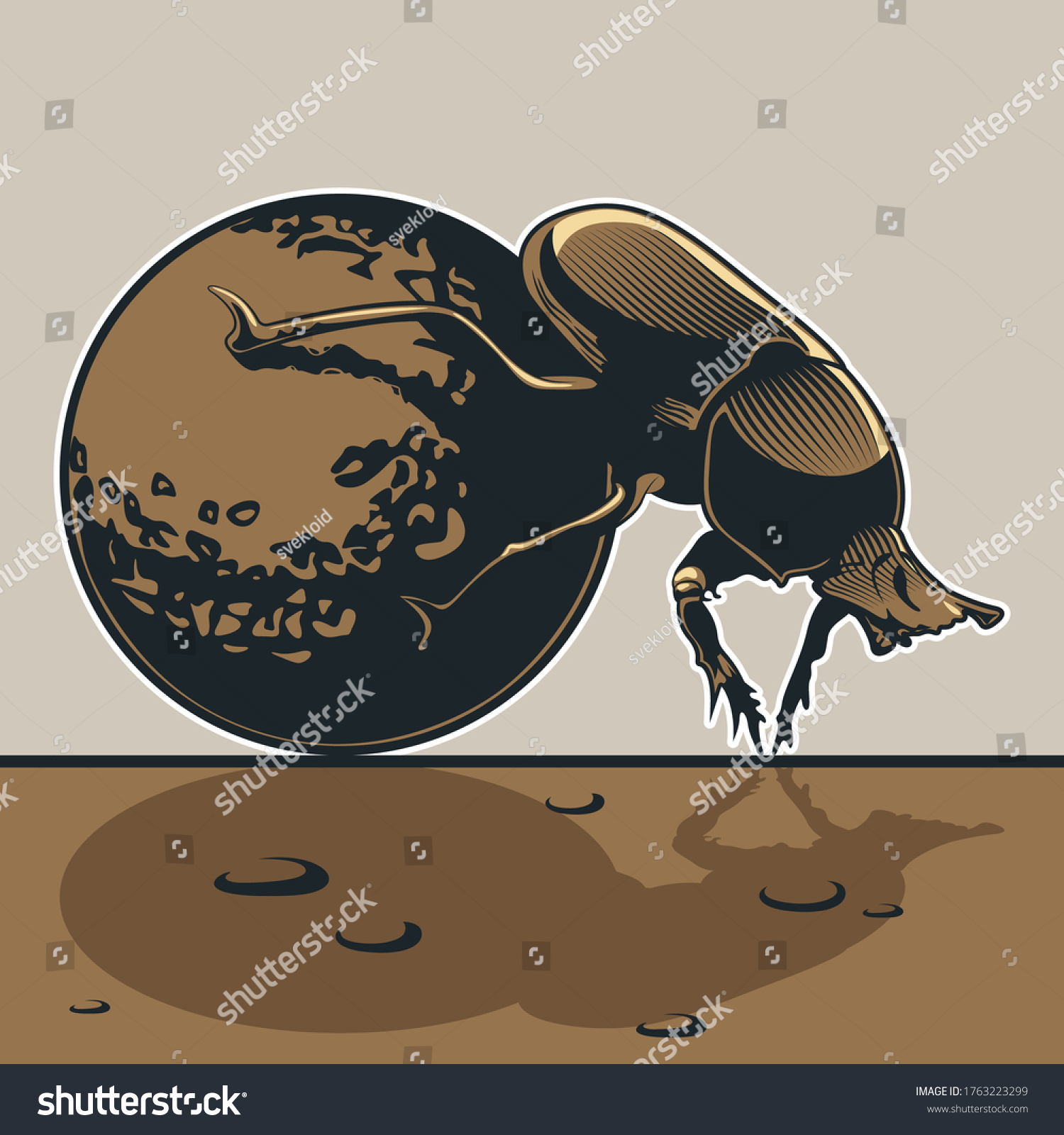 SVG of Dor-Beetle, Dung Bug, Scarab Drawing, Vector Bug svg
