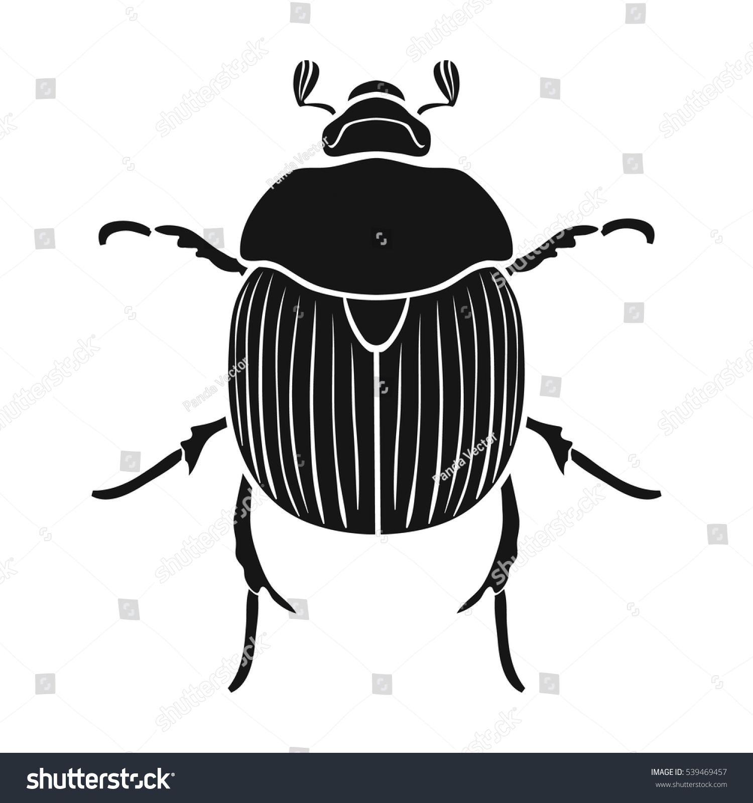 SVG of Dor-beetle icon in black style isolated on white background. Insects symbol stock vector illustration. svg