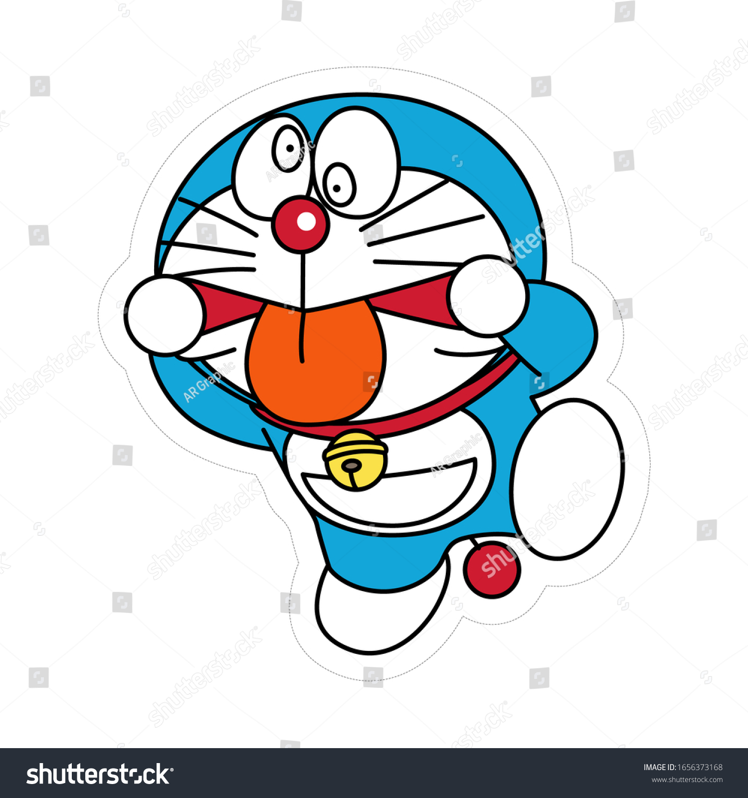 Doraemon Vector Funny White Background Doraemon Stock Vector Royalty Free