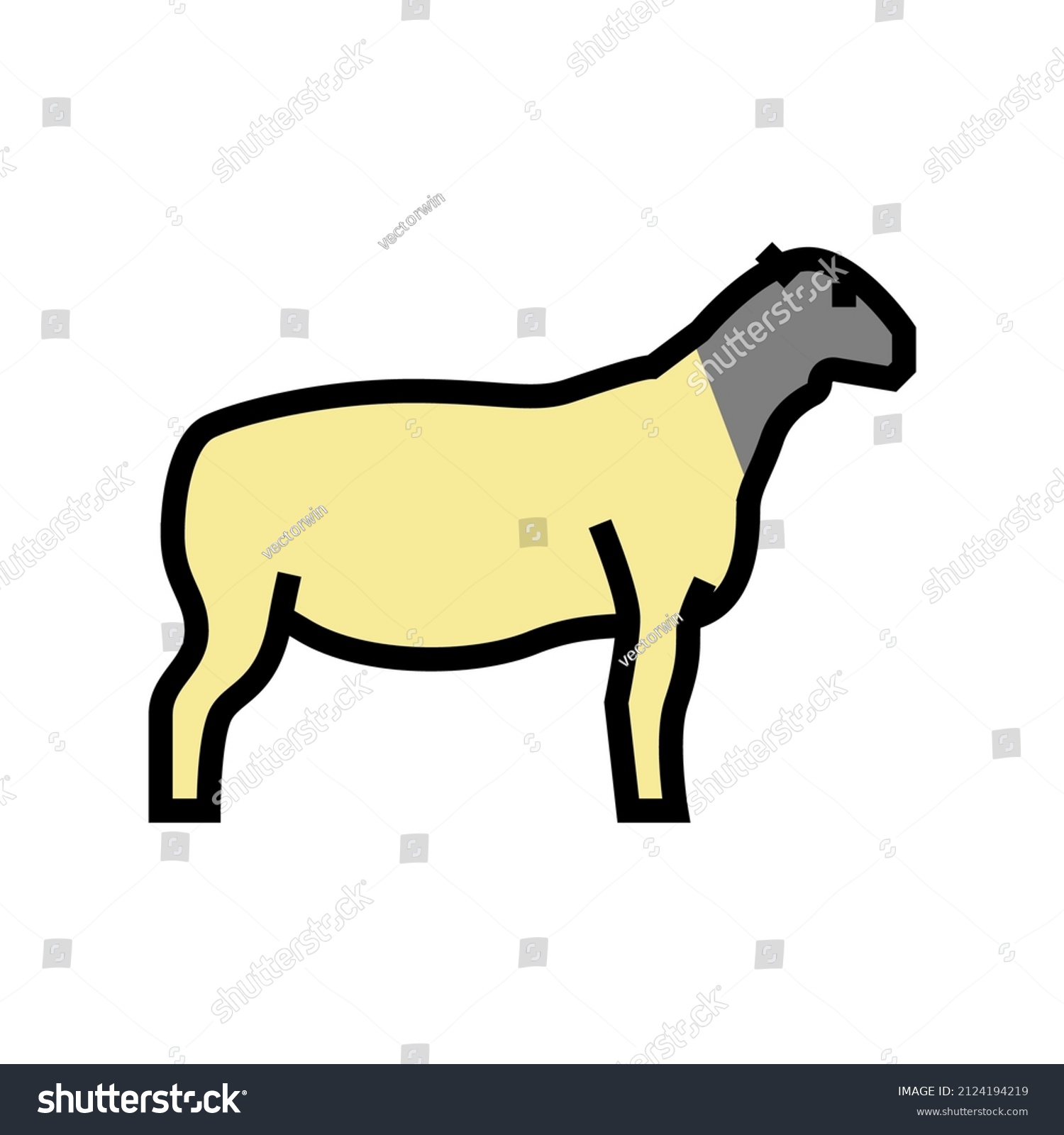 SVG of dorper sheep color icon vector. dorper sheep sign. isolated symbol illustration svg