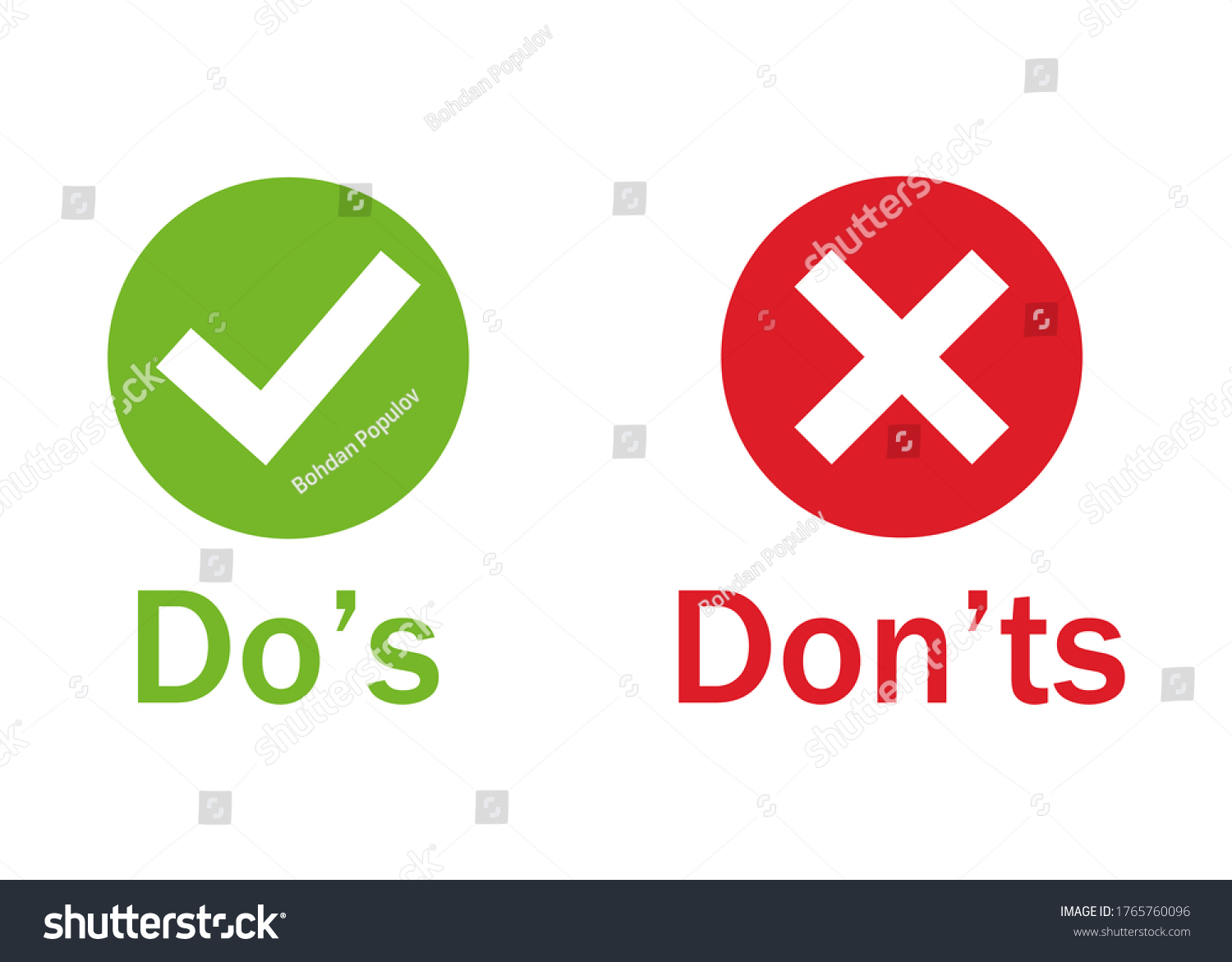 Dos Donts Colored Information Signs Question Stock Vector (Royalty Free ...