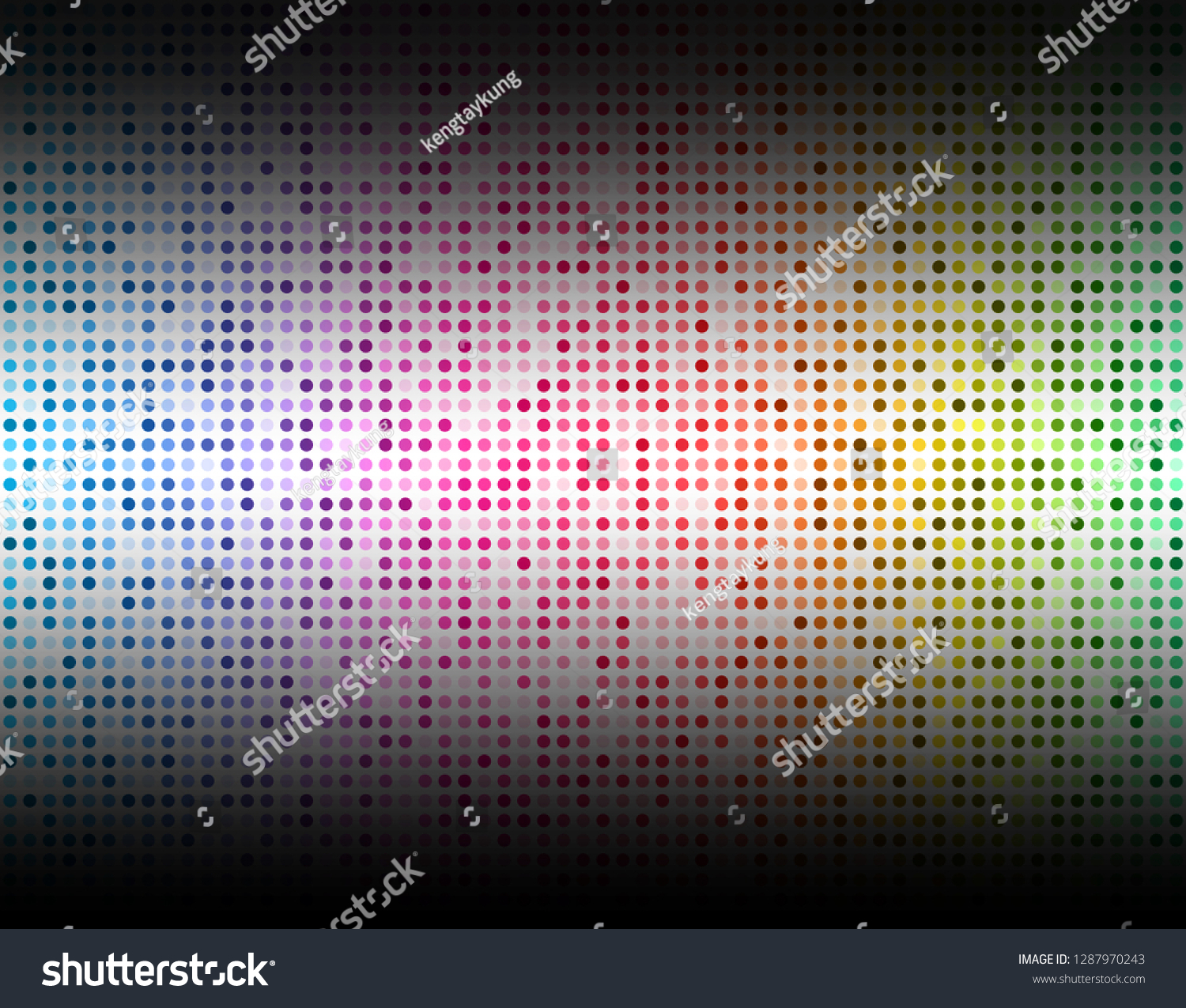 Dot Fade Rainbow Light Color Dark Stock Vector Royalty Free