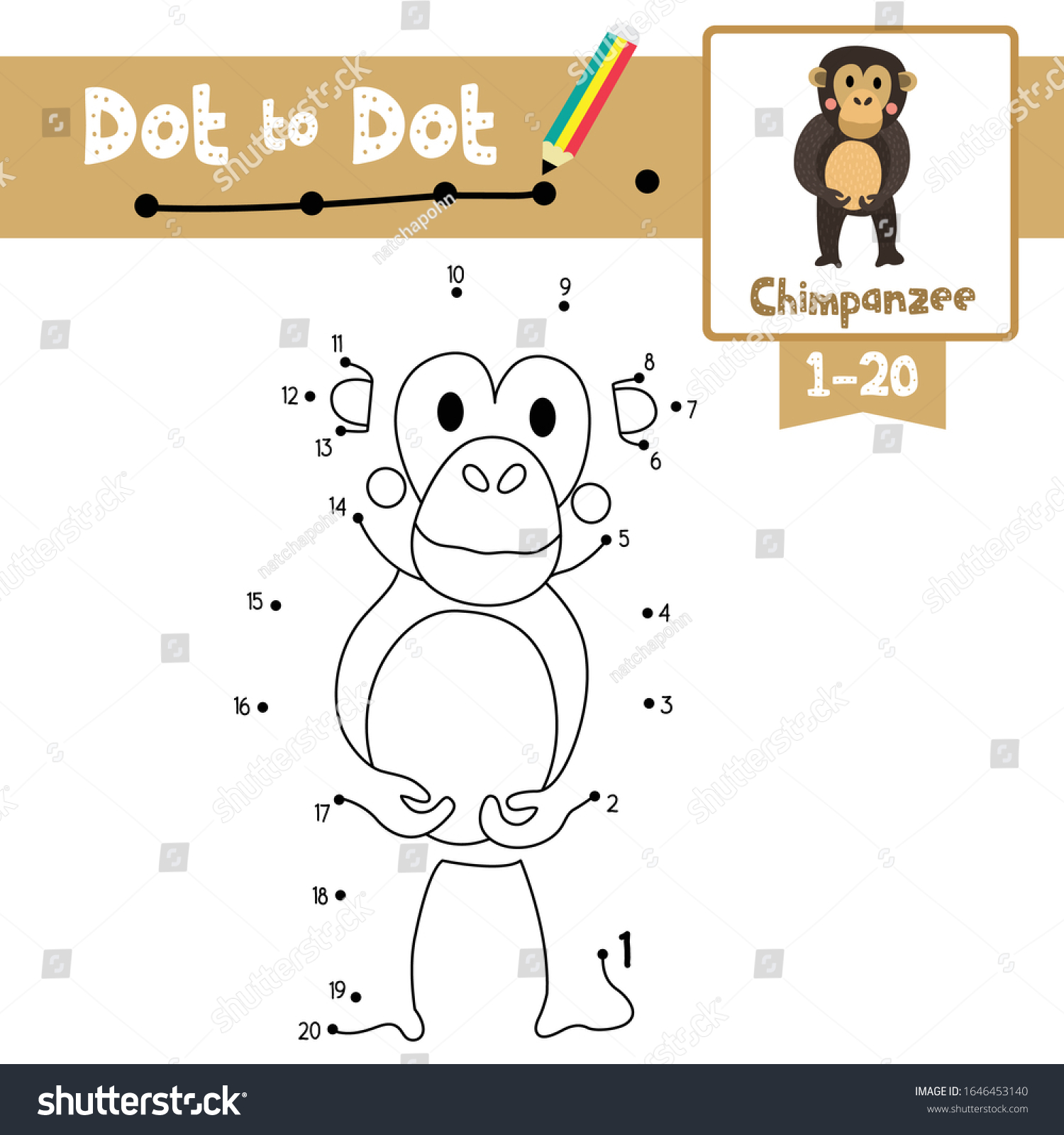 Dot Dot Educational Game Coloring Book Stock Vector Royalty Free