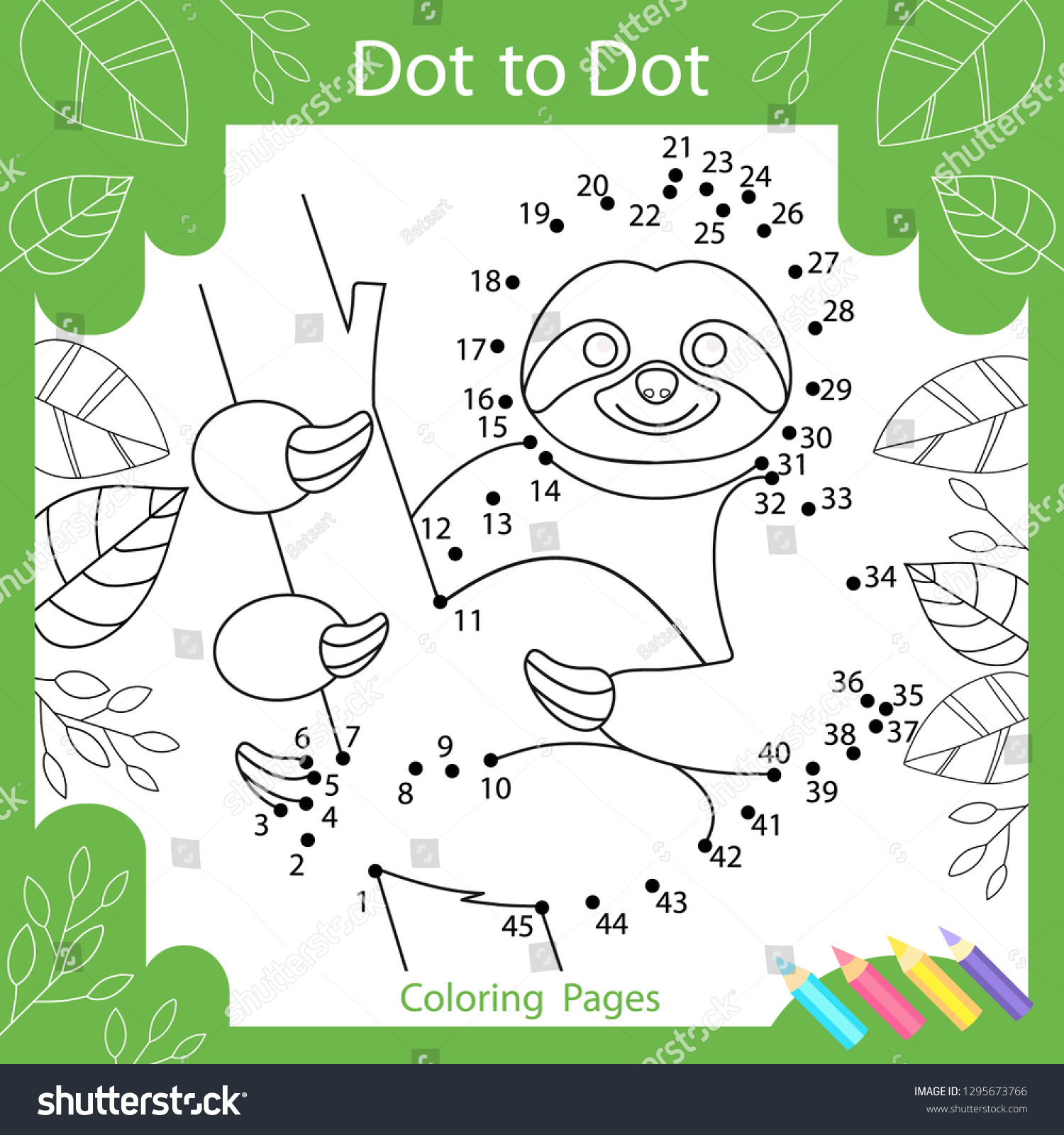 dot dots drawing worksheets drawing tutorial stock vector royalty free 1295673766