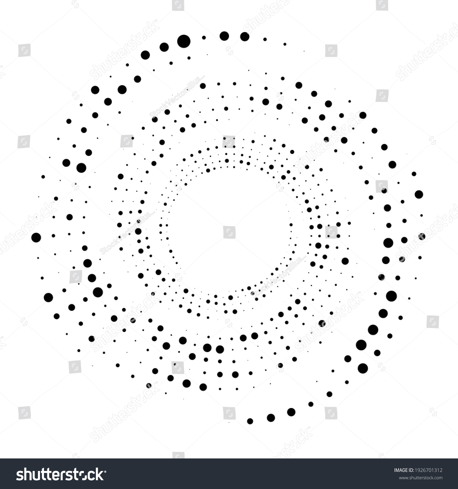 Dots Circles Spiral Swirl Twirl Stock Vector (Royalty Free) 1926701312 ...