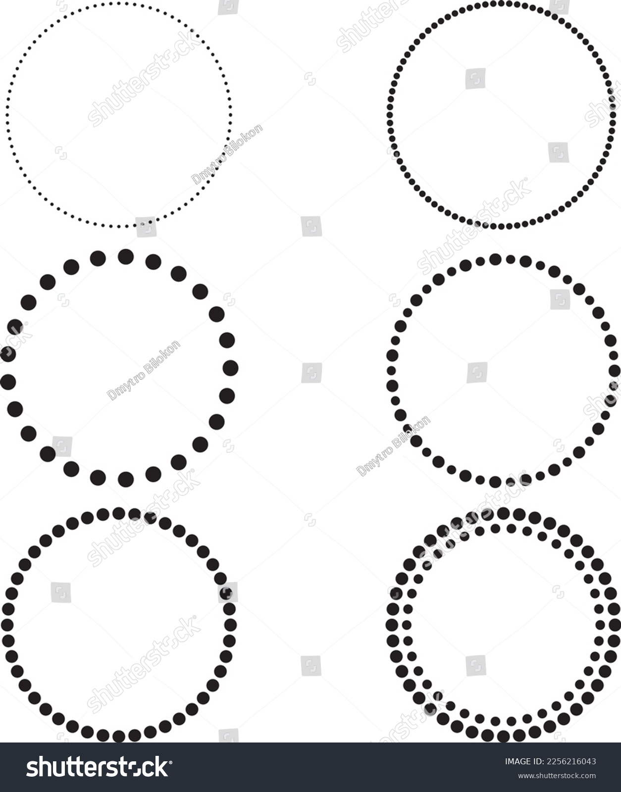 SVG of Dotted circle frame set, dotted circle monogram, dotted circle clipart, SVG Vector svg
