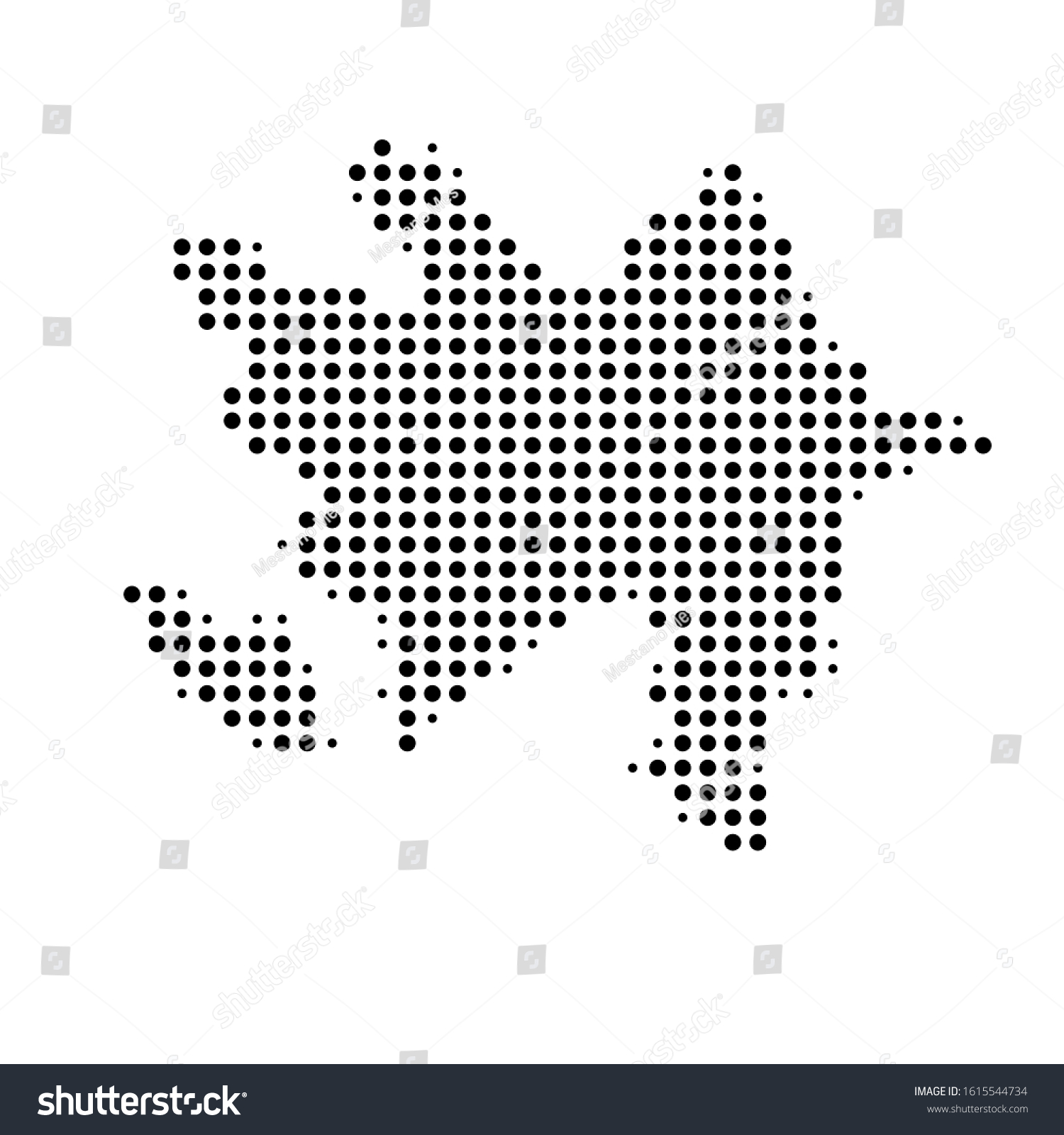 SVG of Dotted map of Azerbaijan on the white background svg