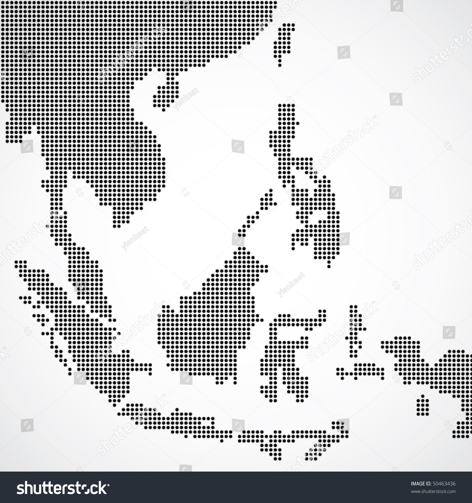 Dotted South East Asia Stock Vector Illustration 50463436 : Shutterstock