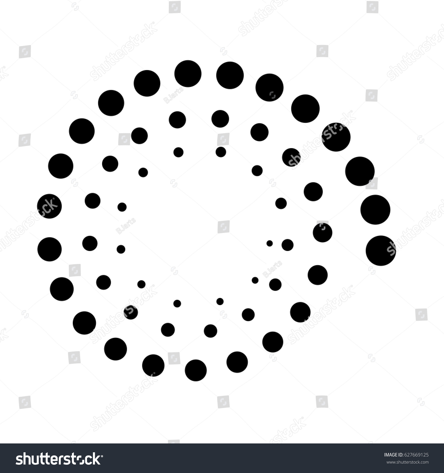 Dotted Spiral Icon Symbol Design Vector Stock Vector (Royalty Free ...