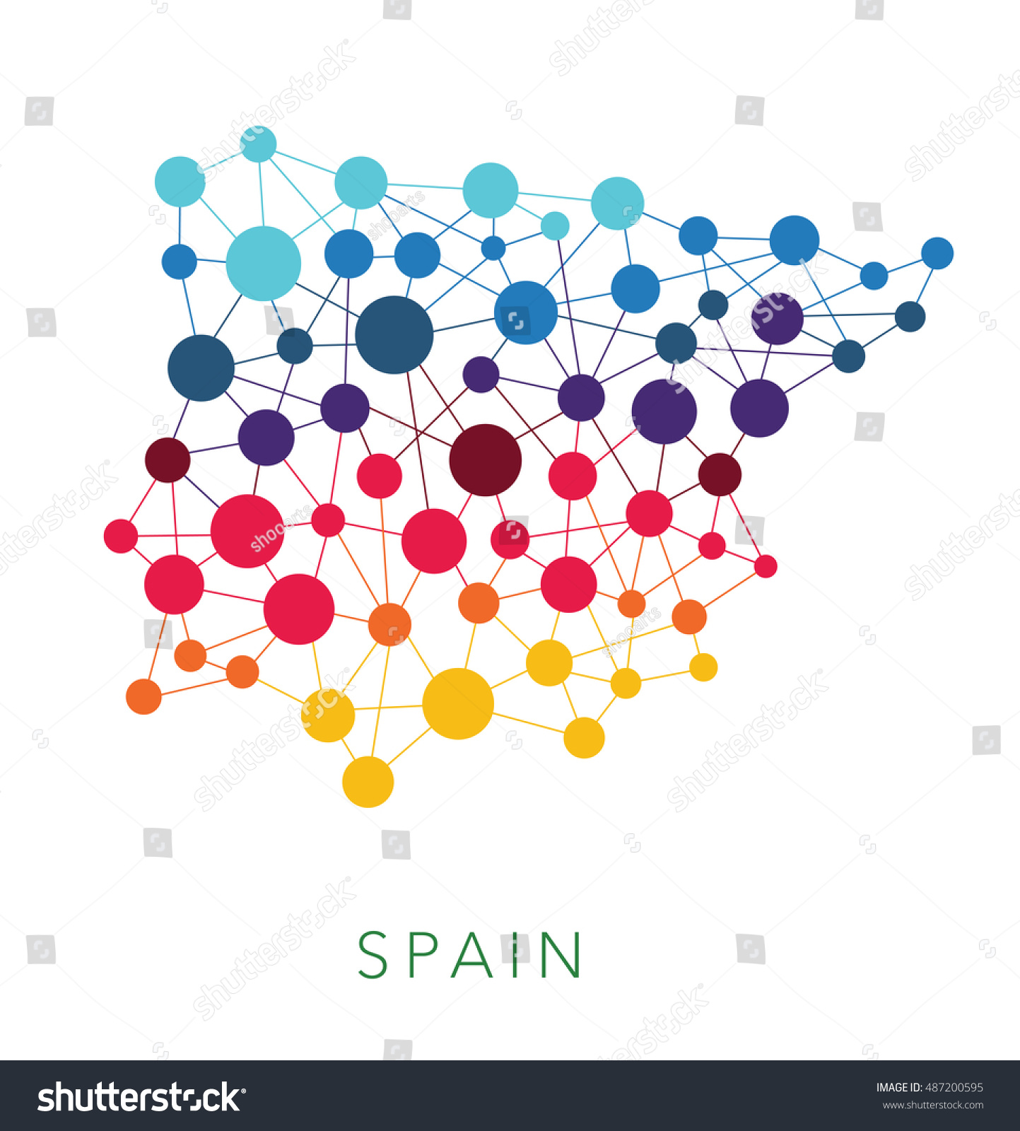 dotted texture Spain vector background