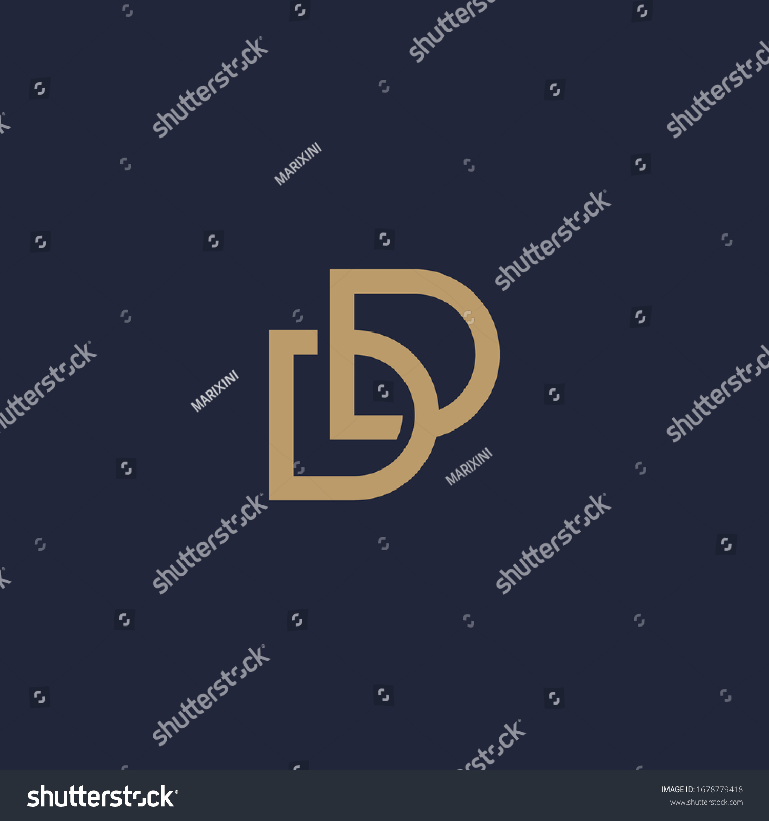 Double D Letter Logo Interlocked Accent Stock Vector (Royalty Free