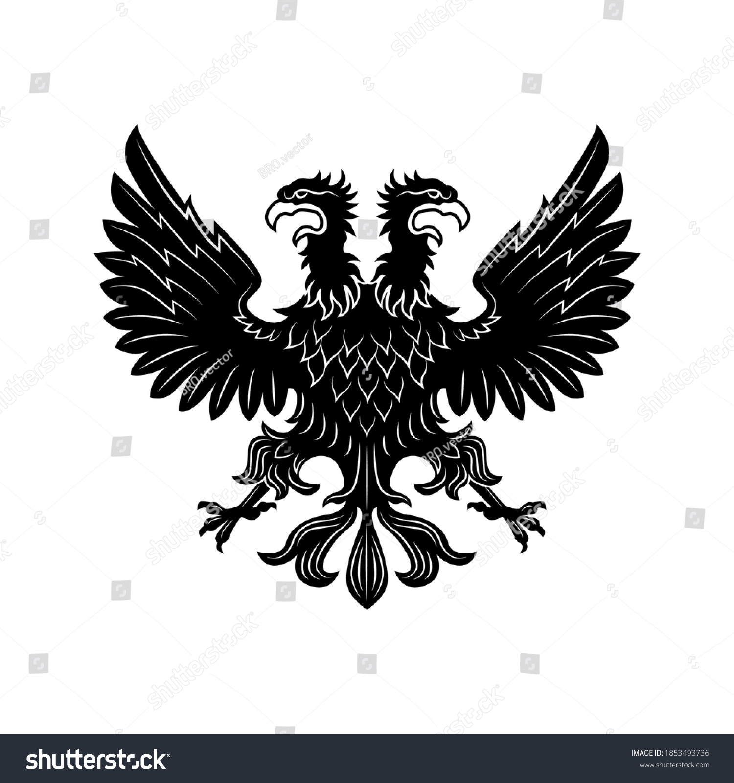 Double Eagle Vector Illustration Imperial Heraldry Stock Vector ...